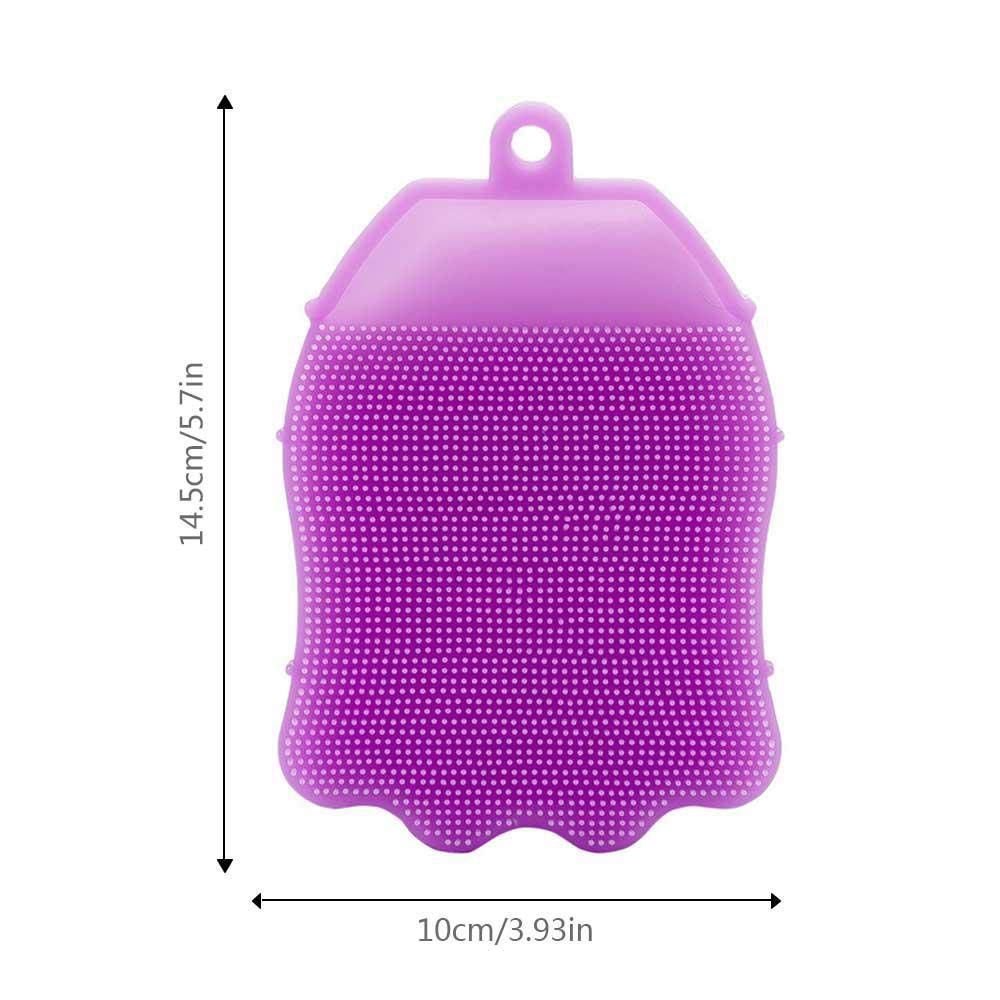 Bhavyam Multifunctional Silicone Bath Brush & Body Scrubber for Babies & Kids - Anti-Cellulite Exfoliating Bath Gloves - Gentle Baby Shower Essential (Small, Multicolor) - Perfect for Sensitive Skin Care & Spa Day at Home