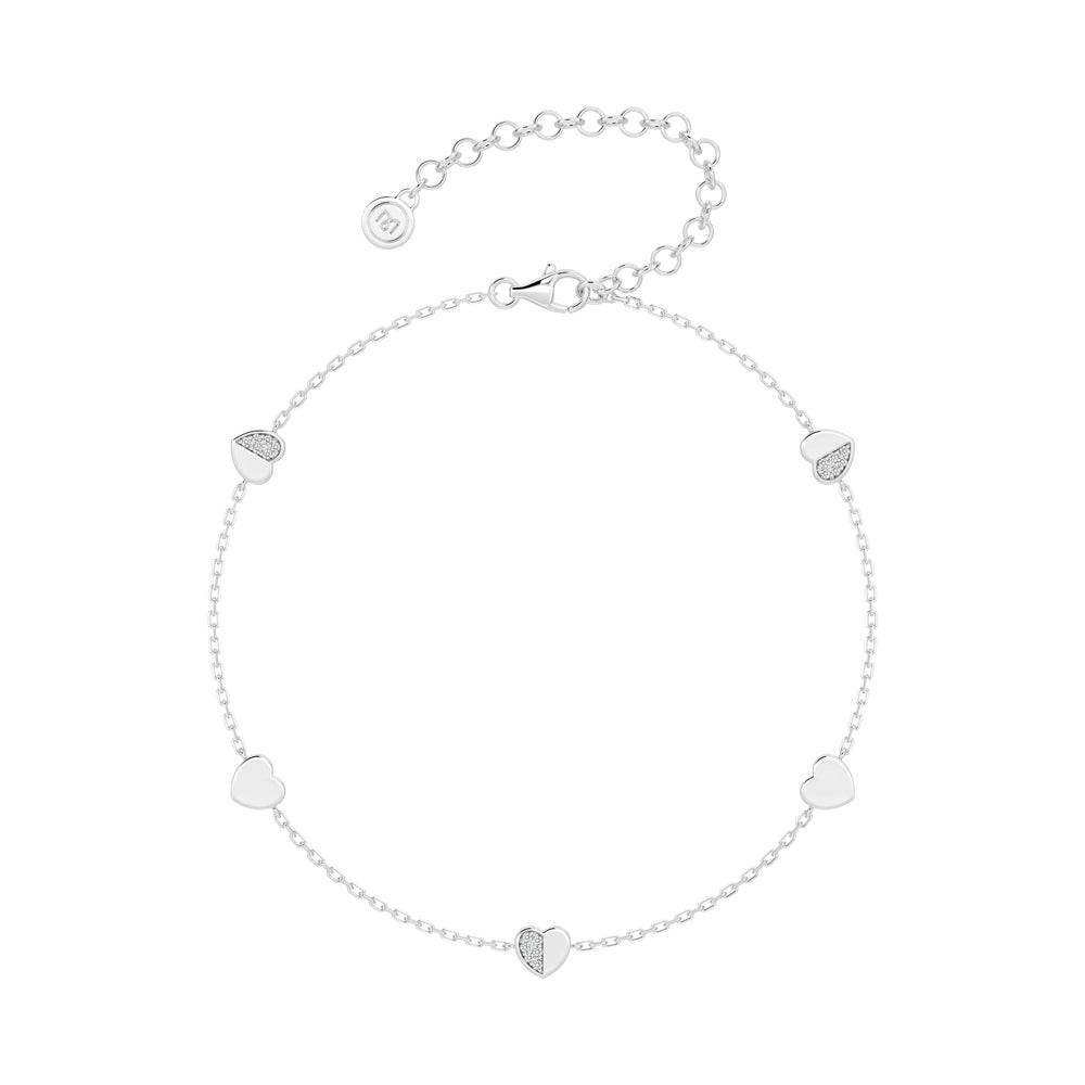 Heartfelt Bond Charm Bracelet for Women - Sterling Silver Friendship Bracelet with Inspirational Charms - Perfect Gift for Best Friend, Sister, or Loved One | Ideal for Anniversaries, Birthdays, and Special Occasions