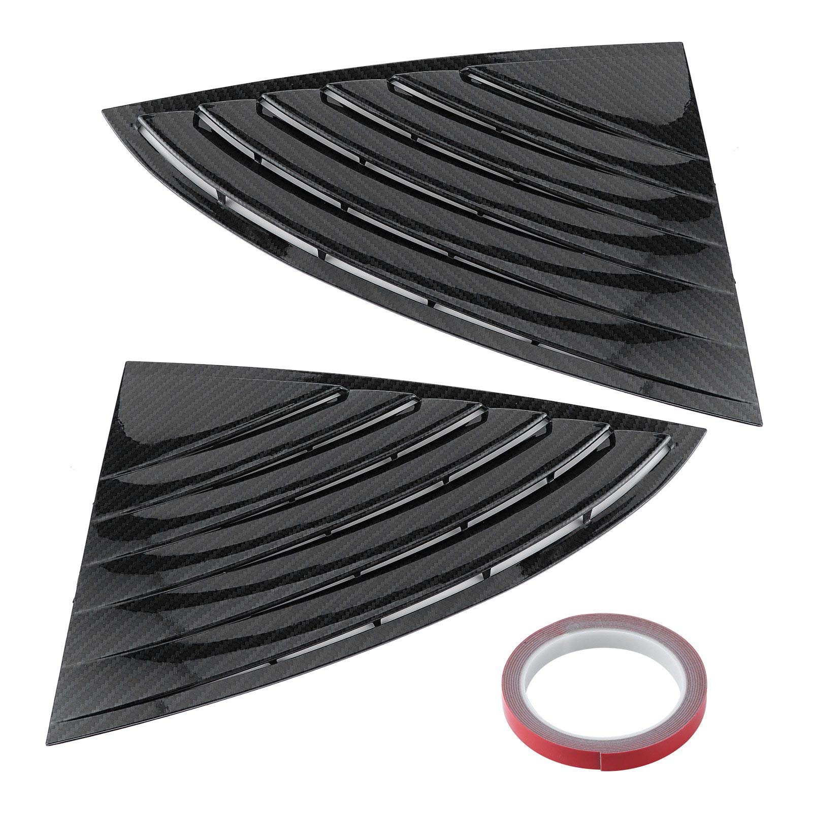 Carbon Fiber Rear Window Spoiler Wing for Tesla Model 3 2017-2019 - Beveled Side Window Strip Trims & Exterior Cover - Enhance Style & Aerodynamics for Sports Car Look