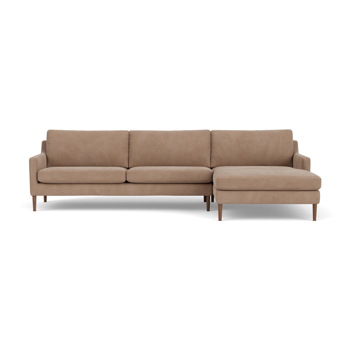 Astha Fabric Right Chaise Sofa - Modern Upholstered Sectional Couch for Living Room, Lounge & Small Spaces