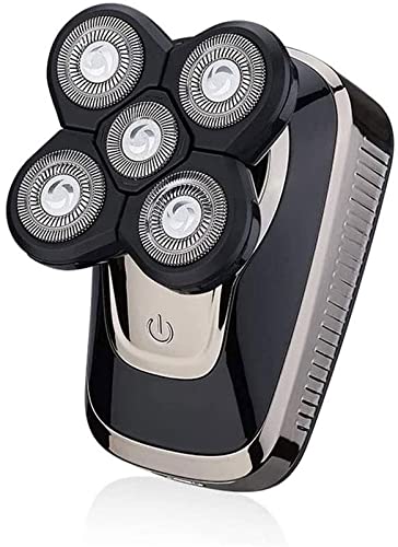 Premium 5-in-1 Electric Shaver & Grooming Kit for Men - 5 Head Beard Trimmer, Hair Clipper, Cordless Rechargeable Razor with Nose Ear Trimmer - Perfect Gift for Father's Day, Travel & Daily Grooming