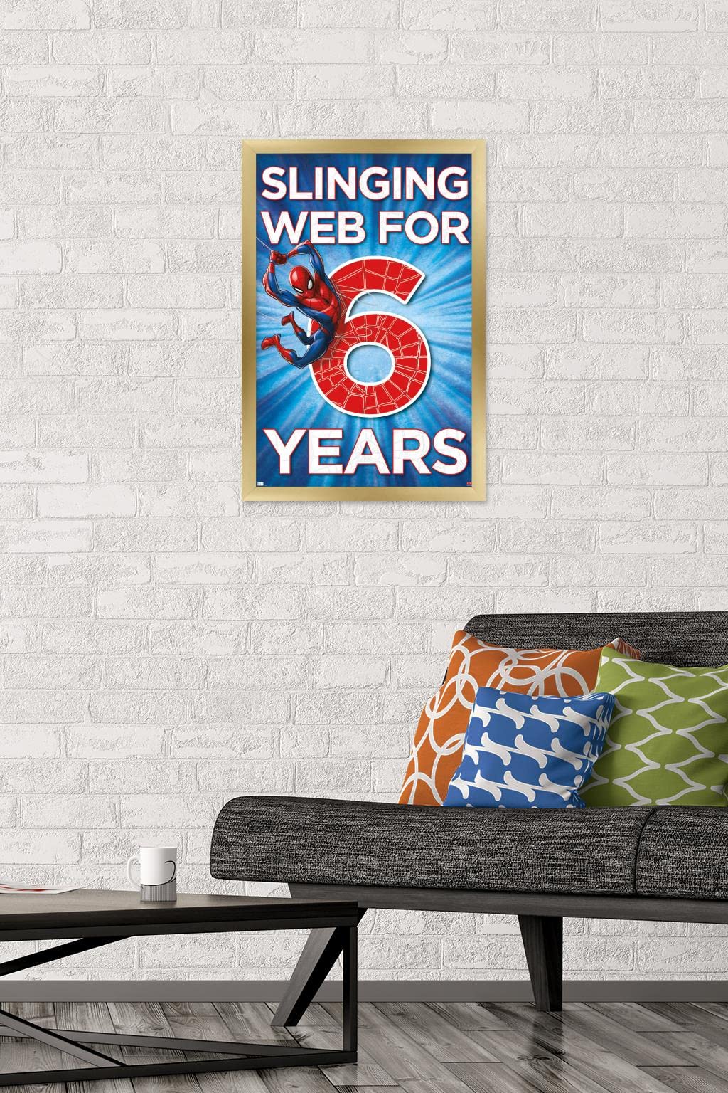 Marvel Spider-Man Happy 6th Birthday Wall Poster - 22.4