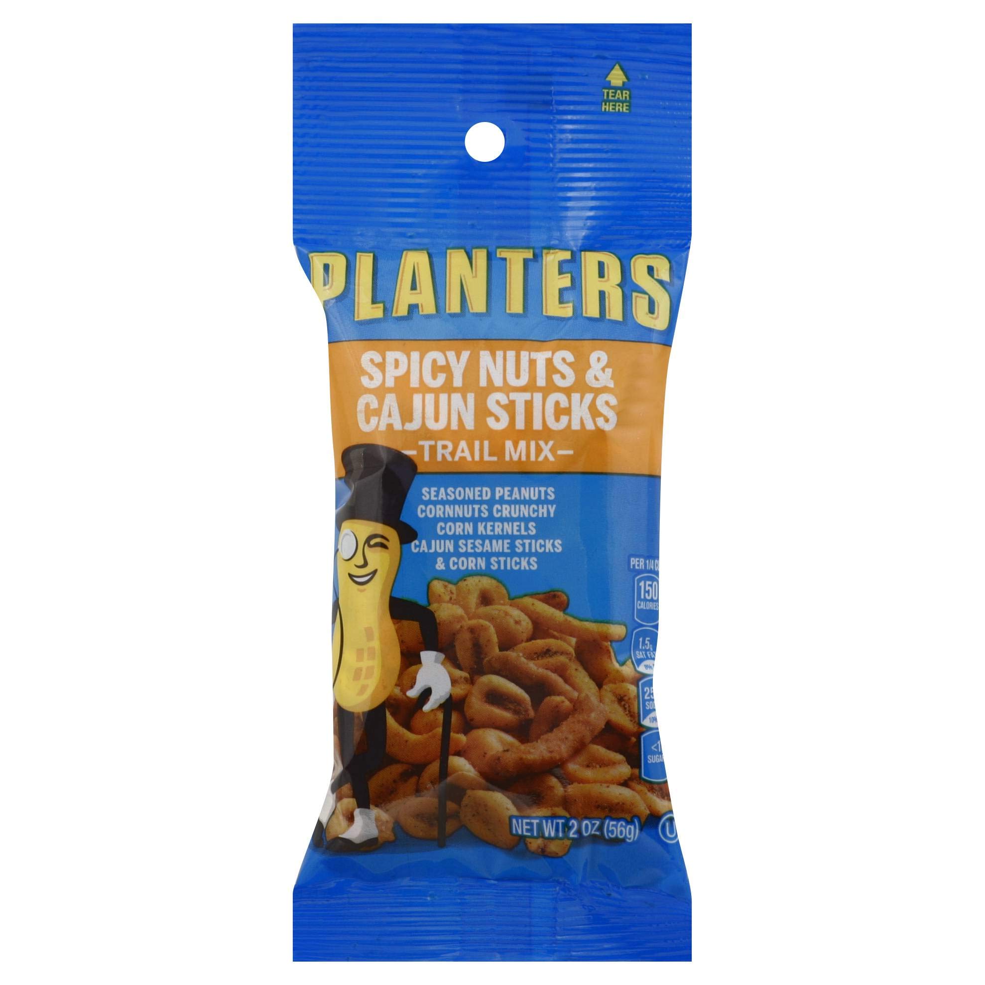 Cajun Trail Mix Snack Nuts - Planters 2oz (72 Count Case) | Perfect for Office Snacks, Hiking & Road Trips