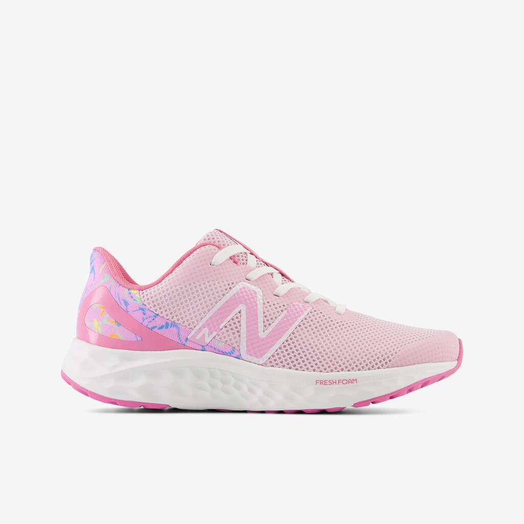 New Balance Junior Arishi V4 Running Shoes for Kids - Raspberry Pink & White | Lightweight & Comfortable for School, Sports & Daily Activities