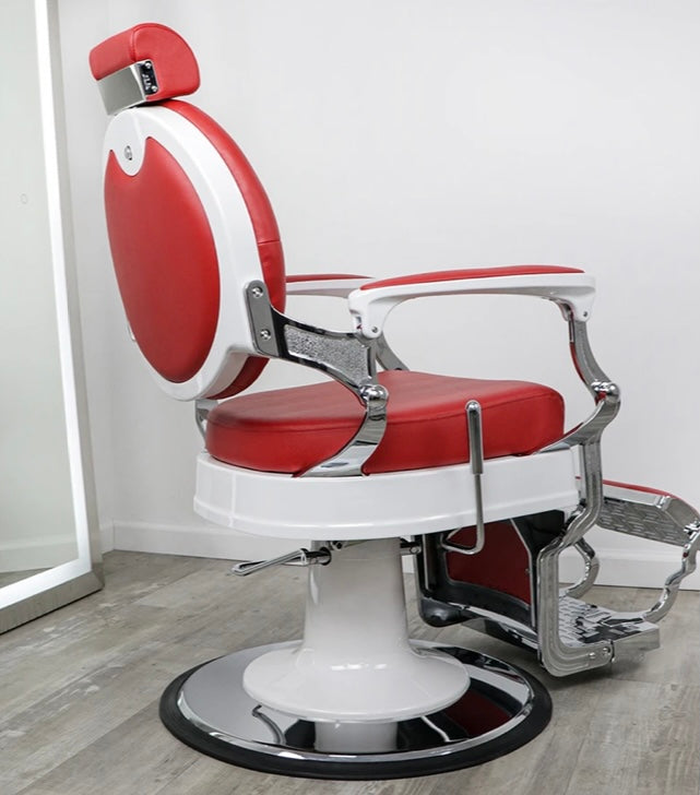 Professional Barber Chair for Salon & Home Use - Heavy Duty Hydraulic Styling Chair with Adjustable Height & Footrest - Perfect for Barbershops, Salons & Personal Grooming