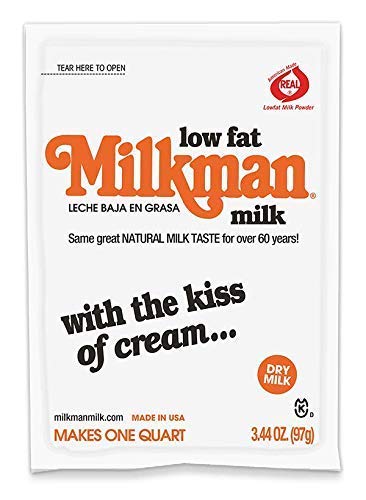 MILKMAN Low-Fat Dry Milk Powder - 8g Protein per Serving, Vitamins A&D, Shelf Stable, Hormone Free, Kosher - Made in USA - 32oz (4 Pack) - Perfect for Baking, Coffee, Camping & Emergency Food Storage