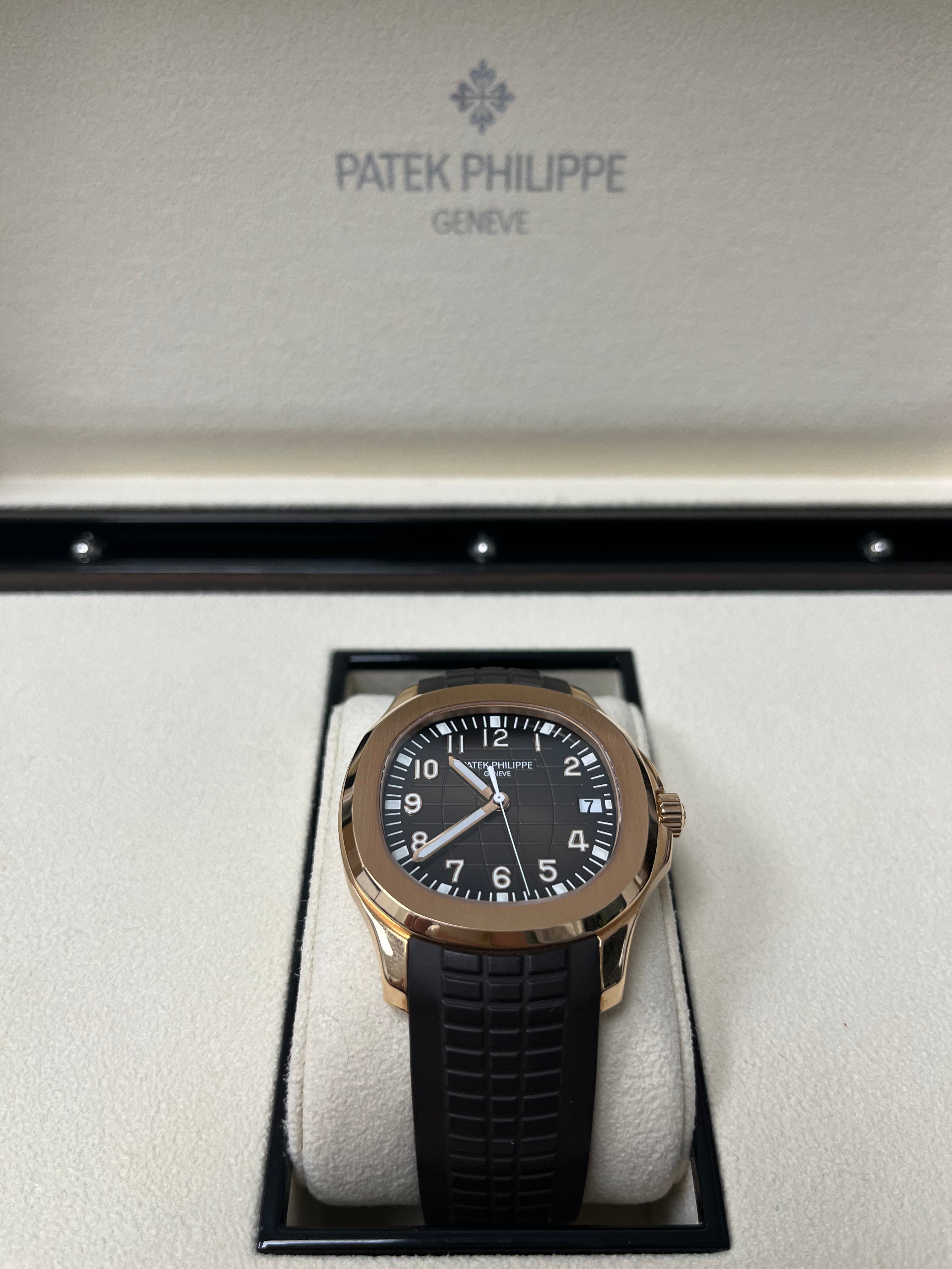 Patek Philippe Aquanaut 5167R-001 Rose Gold Men's Watch with Brown Dial - Luxury Automatic Timepiece for Business, Gala & Special Occasions