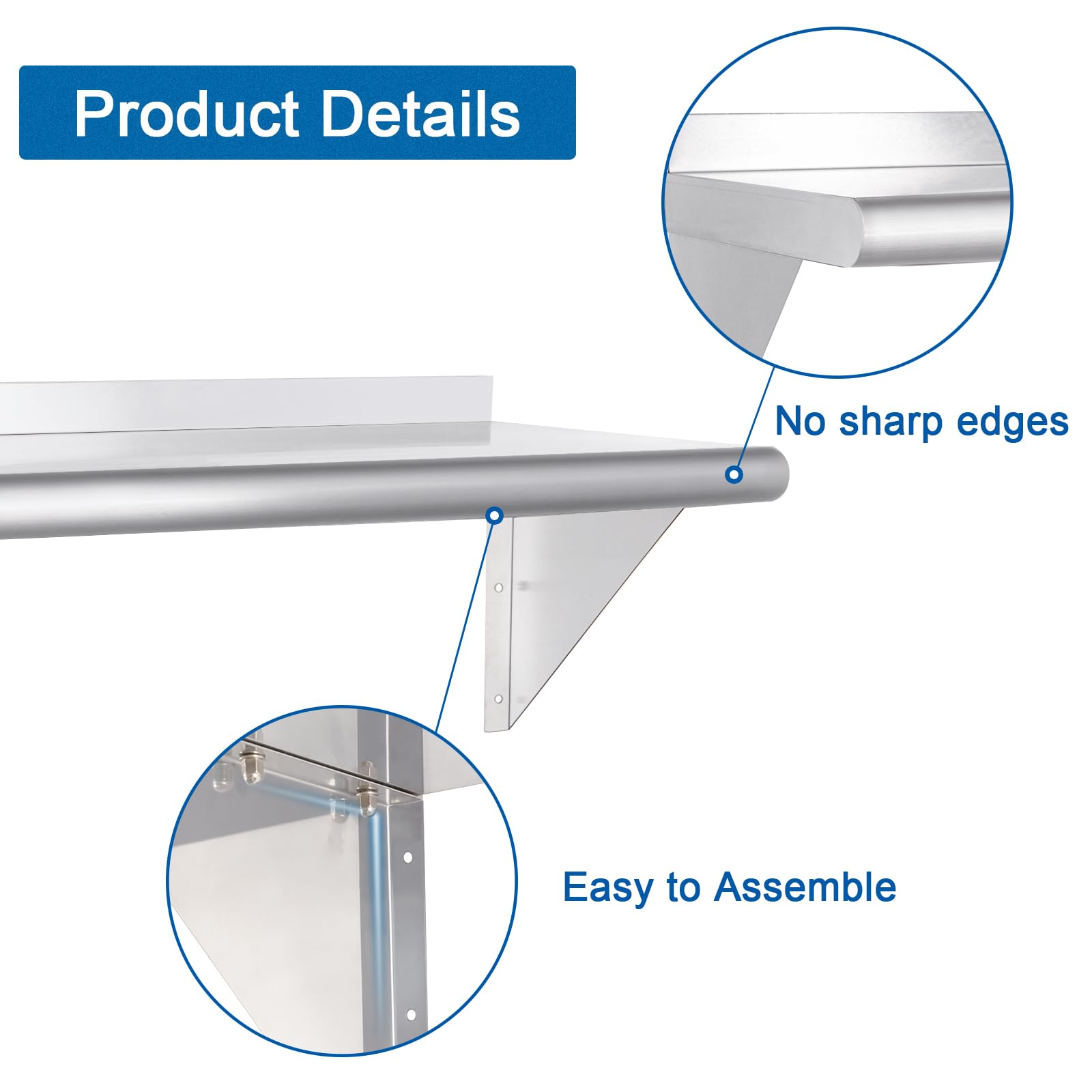 Stainless Steel Wall Mount Shelf 14