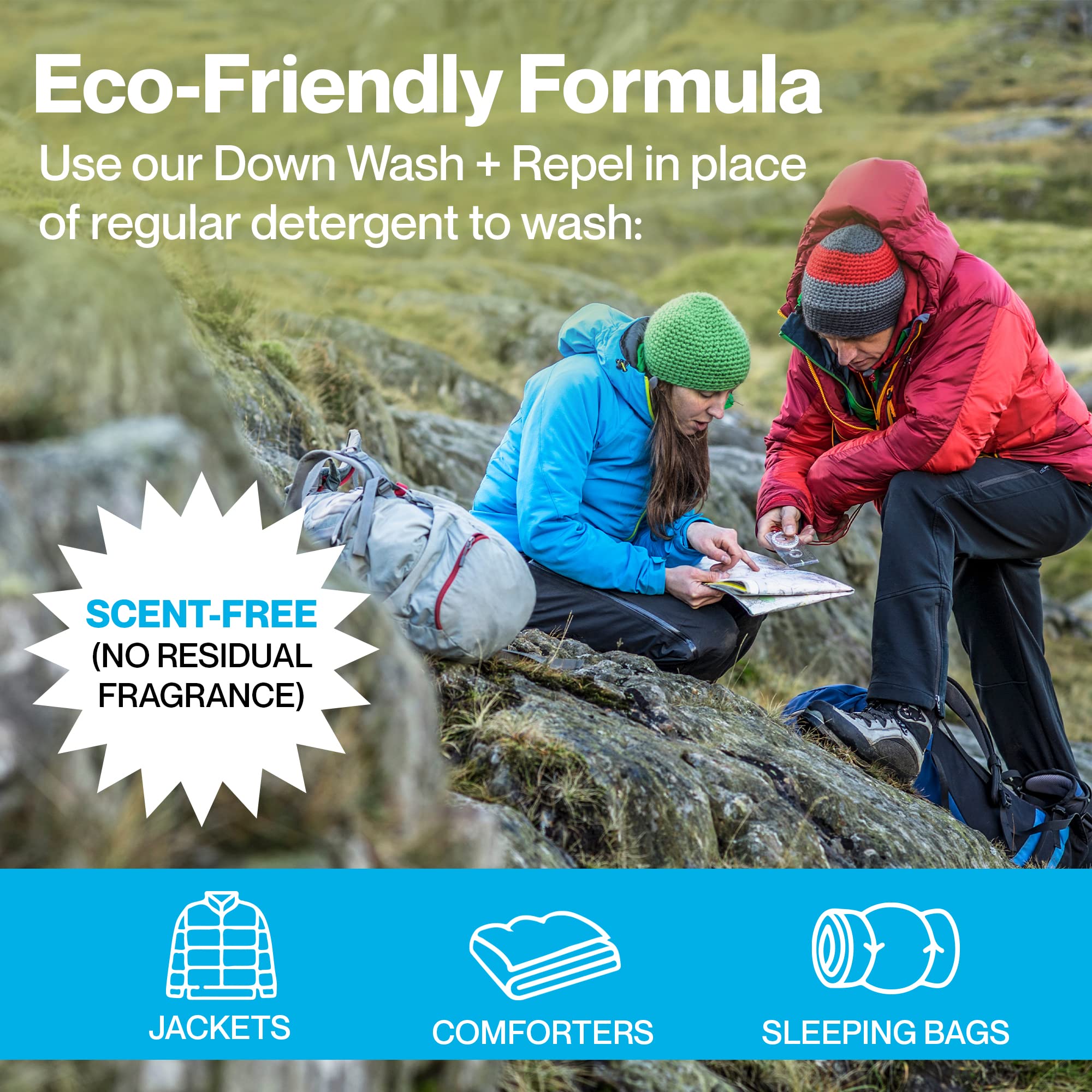 Granger's Wash + Repel Down 2-in-1 Laundry Detergent - 10 Fl Oz Plastic Bottle for Washing and Waterproofing Down Jackets, Sleeping Bags & Outdoor Gear | Ideal for Camping, Hiking & Winter Sports