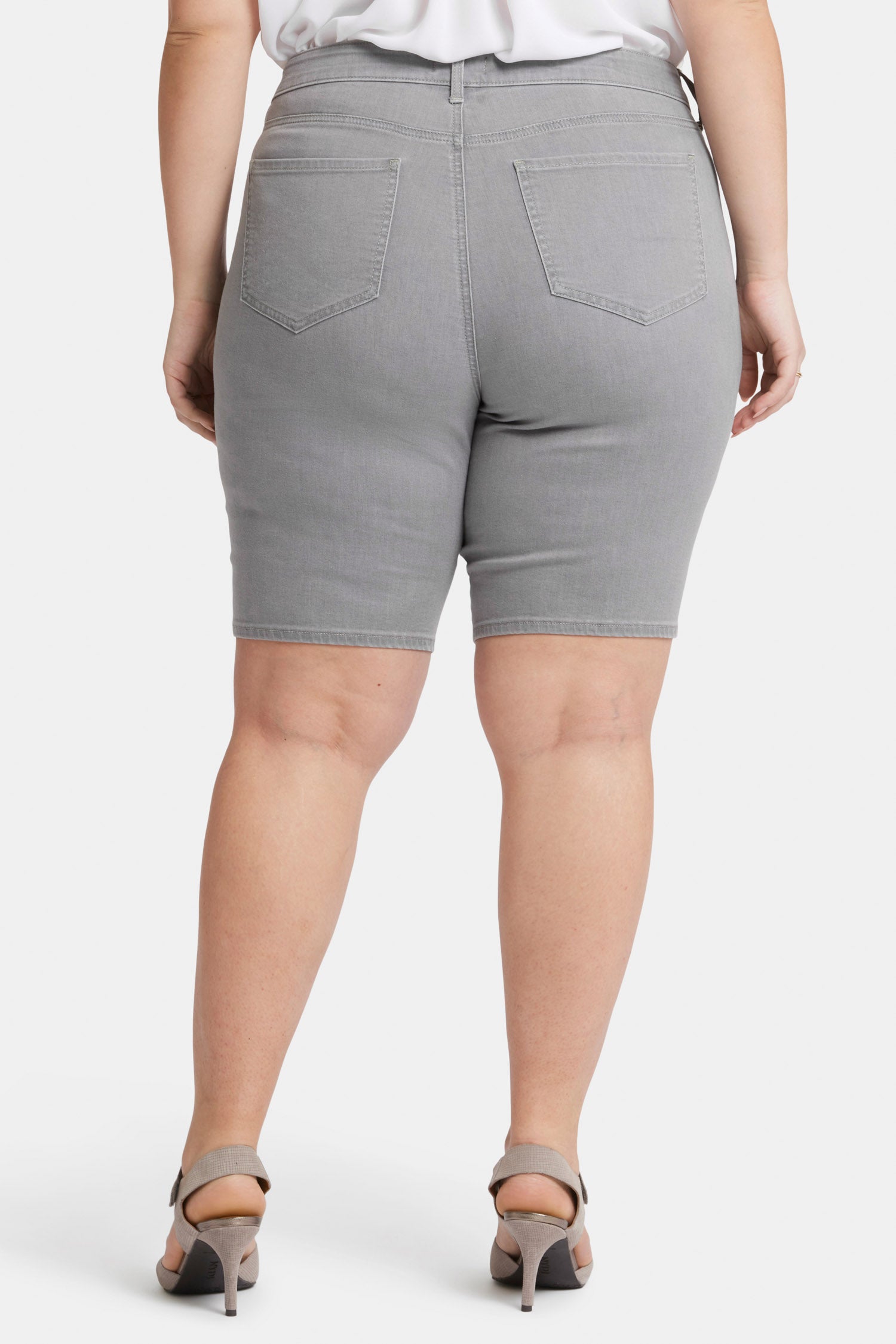 Briella 11 Inch Denim Shorts for Women - Plus Size High Waisted Stretch Shorts with Pockets | Perfect for Summer, Casual Wear & Vacation Outfits