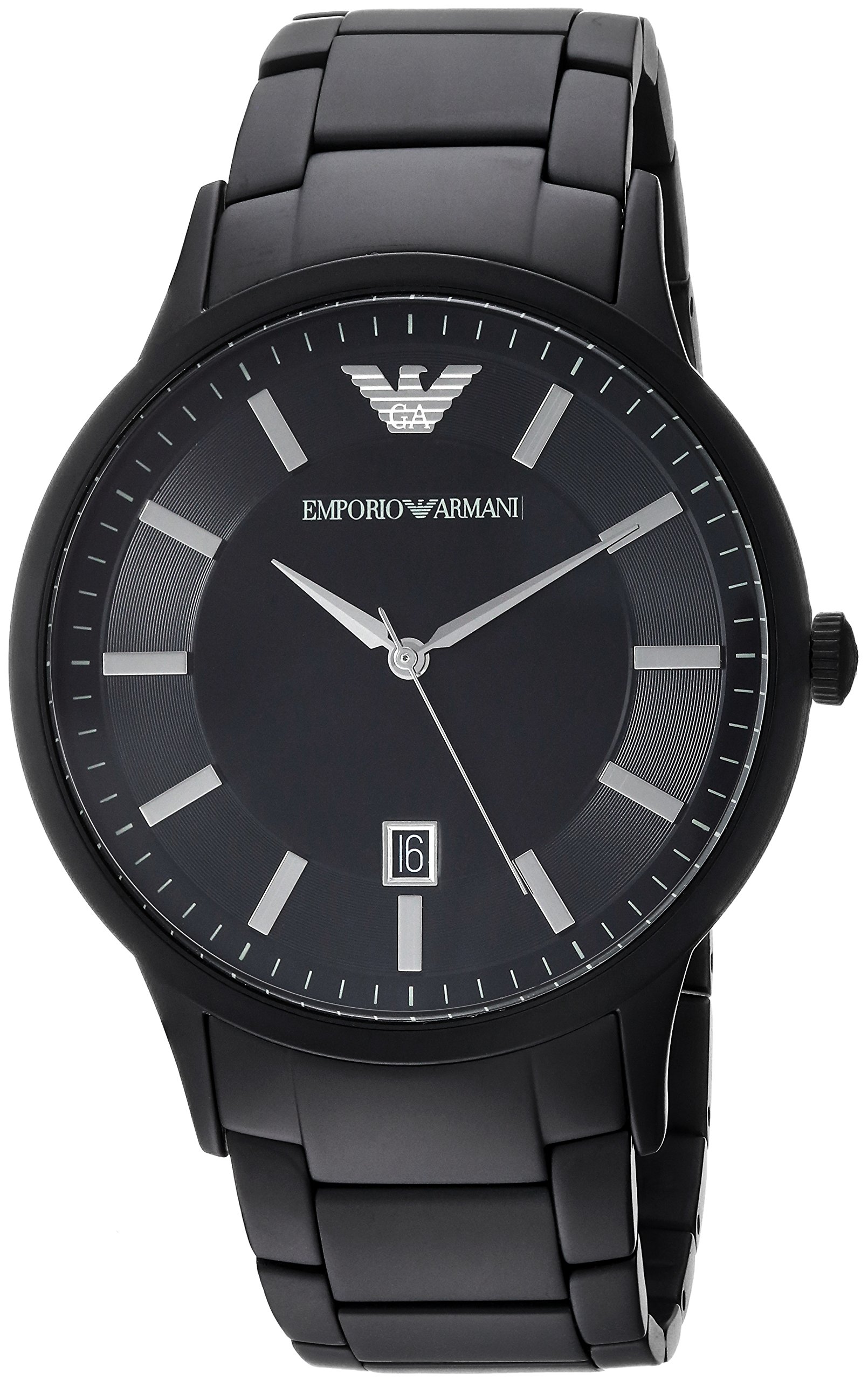 Emporio Armani Men's AR11079 Analog Quartz Watch - Black Stainless Steel Band, Water Resistant, Luxury Dress Watch for Business, Office & Formal Occasions