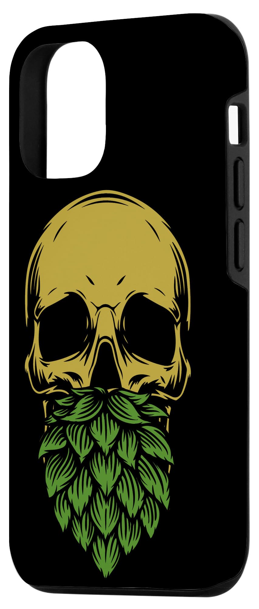 iPhone 12/12 Pro Skull Hop Beard Case - Unique Home Brewing & IPA Craft Beer Enthusiast Phone Cover for Beer Lovers - Perfect for Breweries, Pubs & Beer Festivals