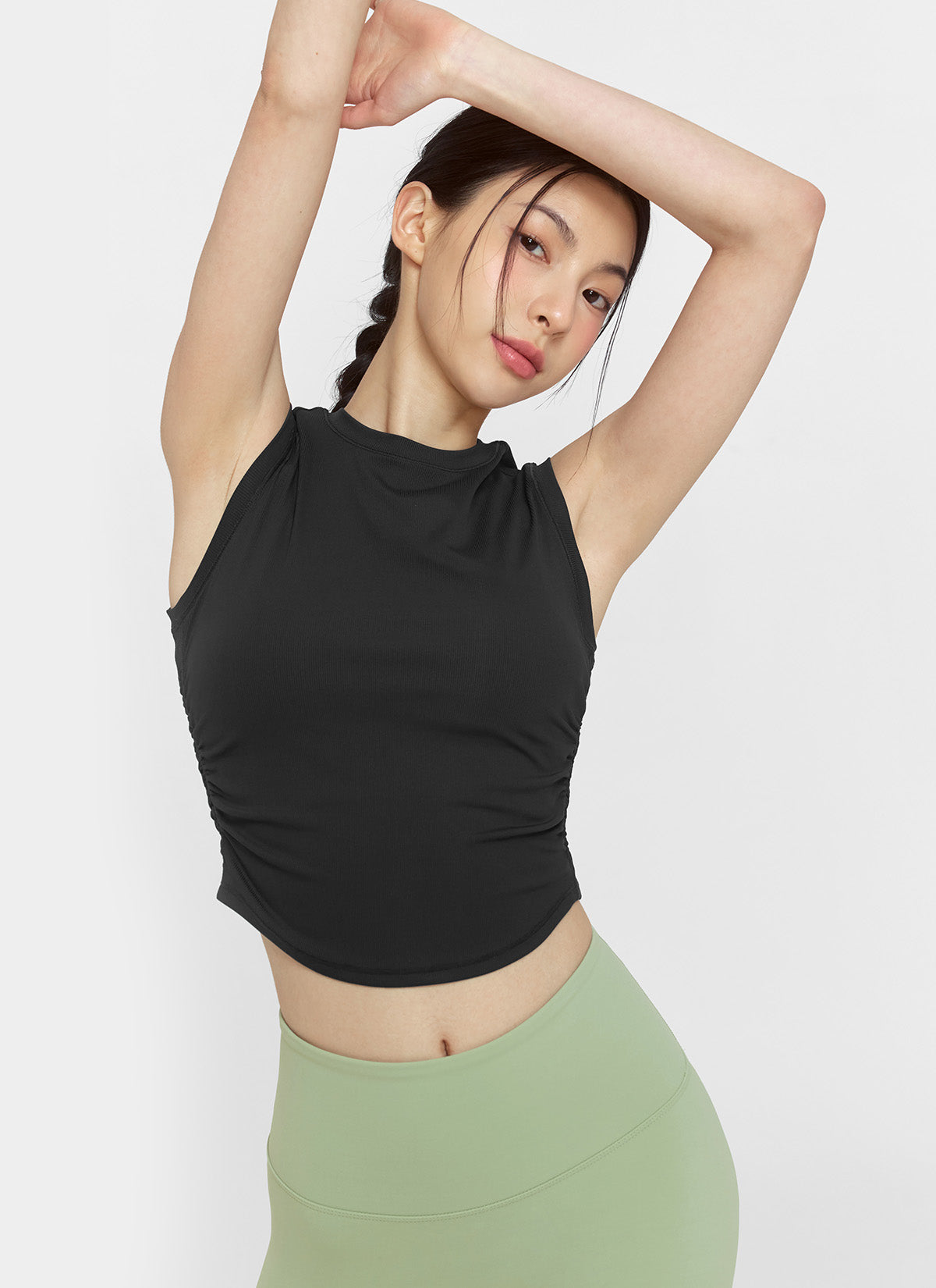 Relax Shirring Sleeveless Top for Women - Comfortable Summer Blouse for Casual Wear, Beach Outings & Date Nights