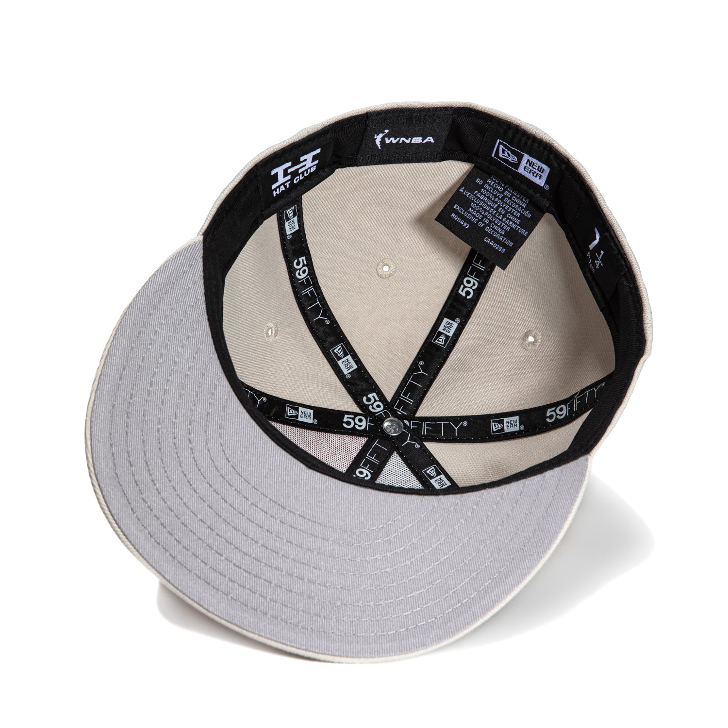 New Era 59Fifty WNBA New York Liberty Logo Patch Snapback Hat - Stone & Light Orange | Official NBA Basketball Cap for Women & Men | Perfect for Games, Streetwear & Sports Fans
