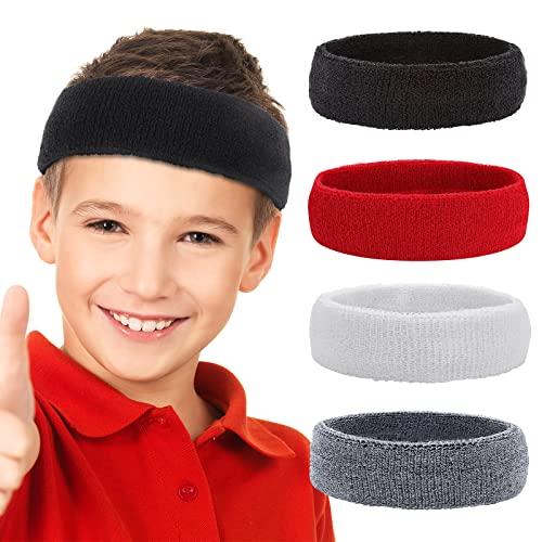 Yolev Kids & Adults Athletic Headbands - Sweatband for Basketball, Running, Tennis & Workouts - Non-Slip Sports Headbands for Boys, Girls, Men & Women