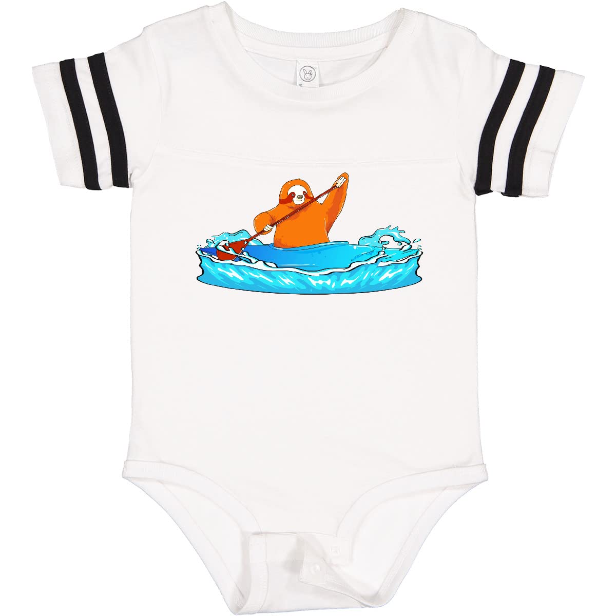 Inktastic Kayaking Sloth Baby Bodysuit - Cute Kayak Outfit for Infants & Toddlers - Perfect for Beach Trips, Pool Parties & Outdoor Adventures