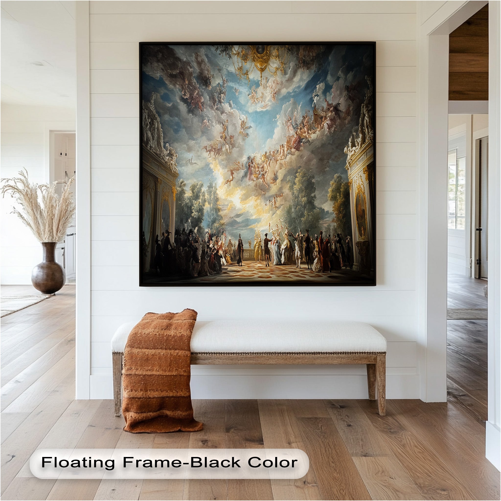 Baroque Heaven - Grand Ballroom Oil Painting | Classic Artwork for Home Decor, Office & Gallery | Perfect for Living Room, Dining Area & Wall Display