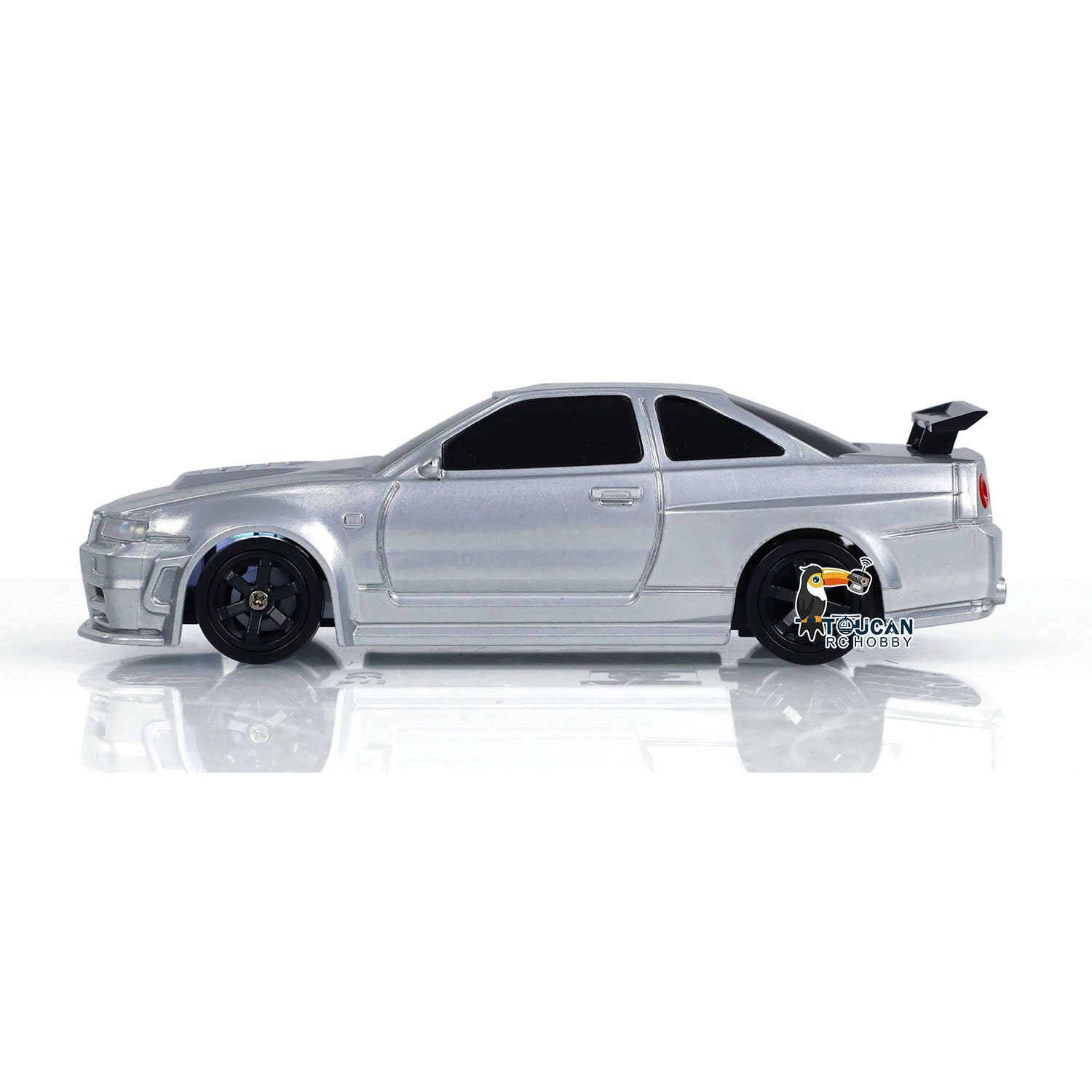 1:43 Ready to Run Remote Control Race Car - 4WD Gyro Drift RC Car with Traffic Cones - Mini Toy Vehicle Model for Boys - Perfect for Indoor Racing & Drifting Practice