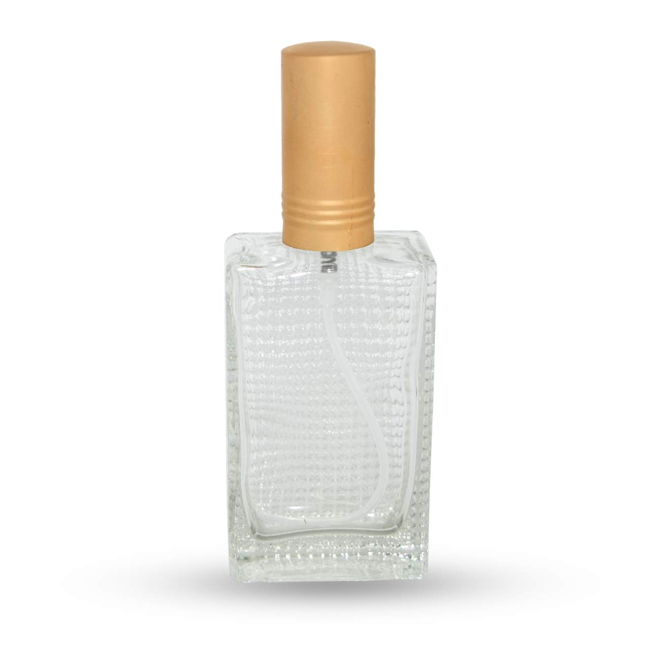 50ml Empty Refillable Glass Bottle with Spray Pump & Double Cap - Perfect for DIY Perfume, Essential Oils, Blends & Rose Water (Pack of 2) - Ideal for Travel, Home Fragrance & Skincare Storage