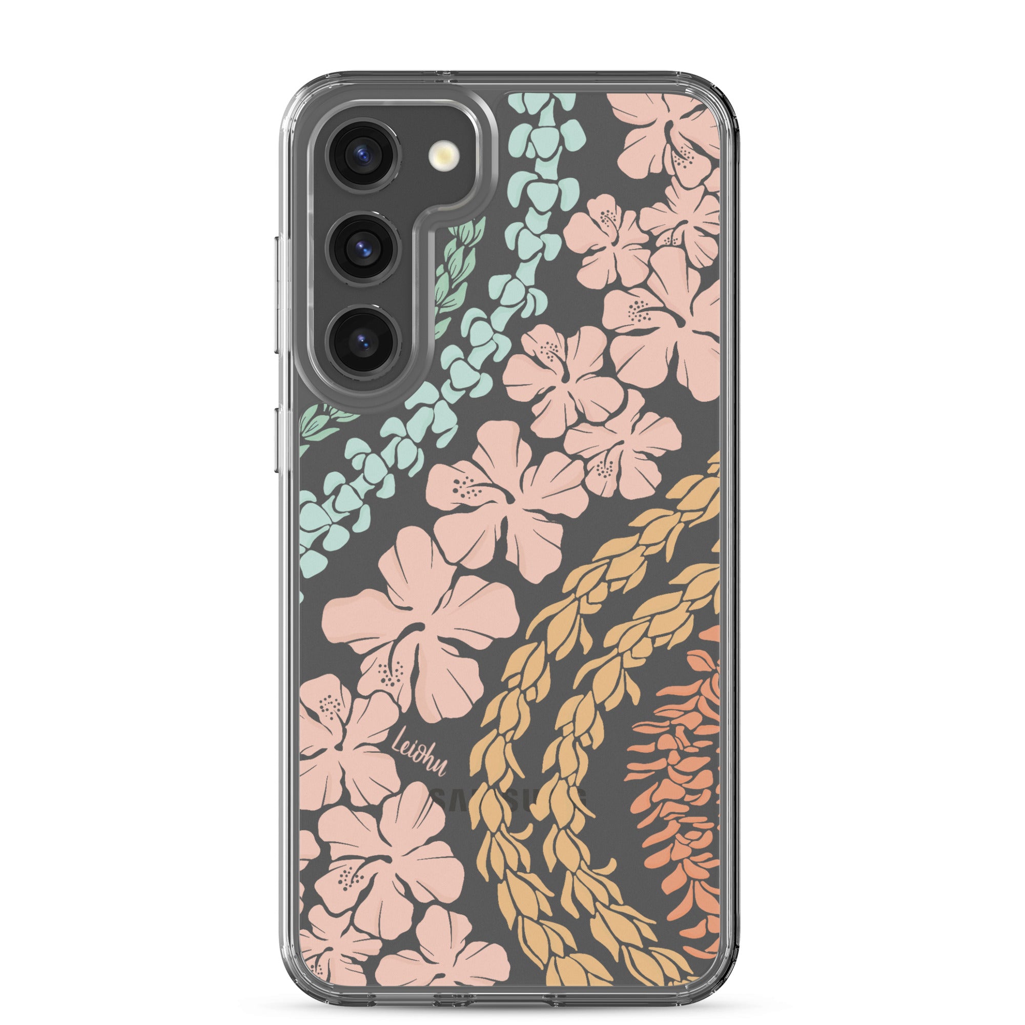Groovy Lei Clear Protective Case for Samsung Galaxy - Slim & Durable Phone Cover for Everyday Use, Travel, and Work