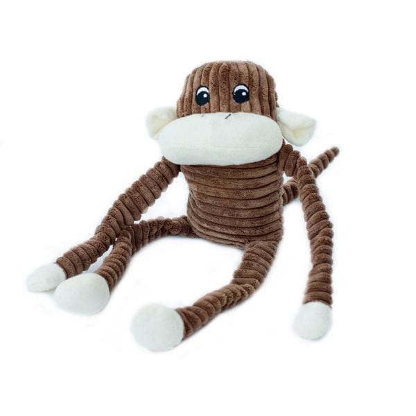 ZippyPaws Spencer Crinkle Monkey Plush Dog Toy for Large Dogs - Interactive & Noisy Puppy Chew Toy for Playtime & Training - Perfect for Fetch, Cuddling & Mental Stimulation
