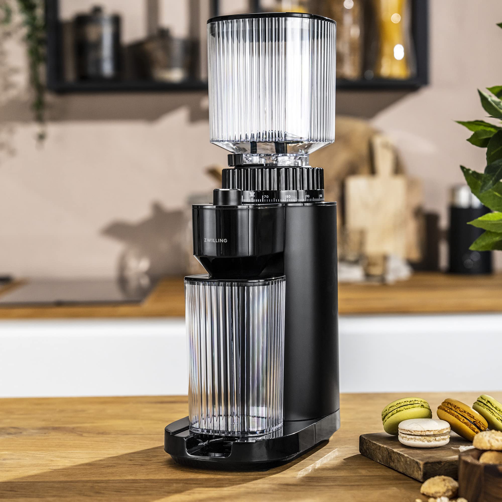 ZWILLING Enfinigy Electric Burr Coffee Grinder - 140 Grind Settings for Espresso to Drip Coffee - Black - Perfect for Home Baristas & Coffee Lovers