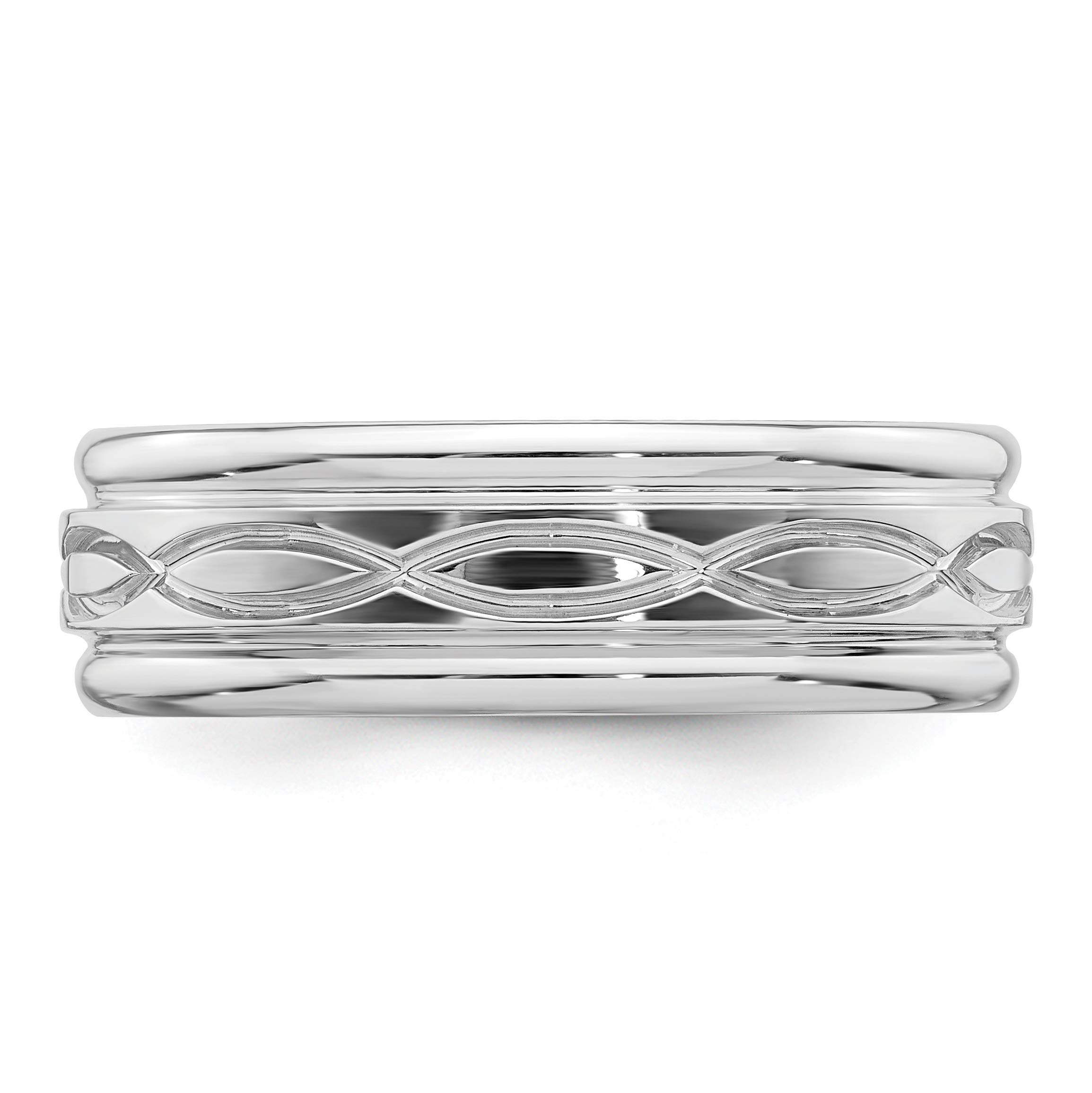 7mm Sterling Silver Polished Infinity Symbol Wedding Band Ring for Women & Men - Perfect for Anniversaries, Engagements and Couple Jewelry Gifts