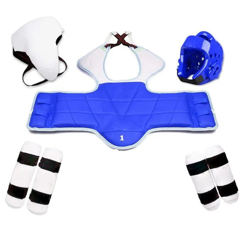 Taekwondo Protective Gear Set - 5 Piece Full Body Armor with Helmet, Chest Protector & Kickboxing Gloves for Martial Arts Training | Perfect for Sparring, Competition & Self-Defense Practice