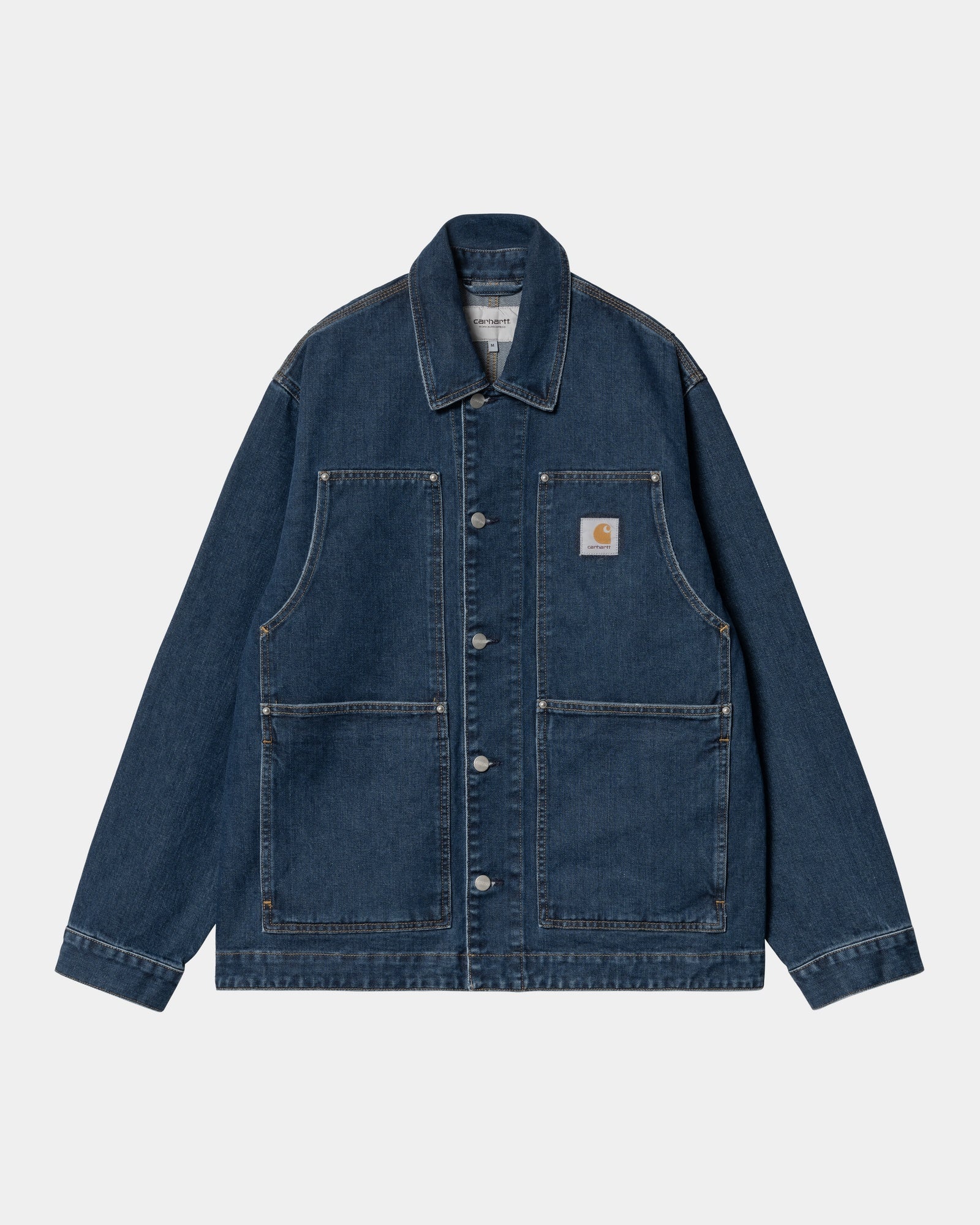 OG Double Front Jacket - Stone Washed Blue Denim Jacket for Men & Women | Vintage Style Outerwear for Casual Wear, Street Fashion & Fall Layering