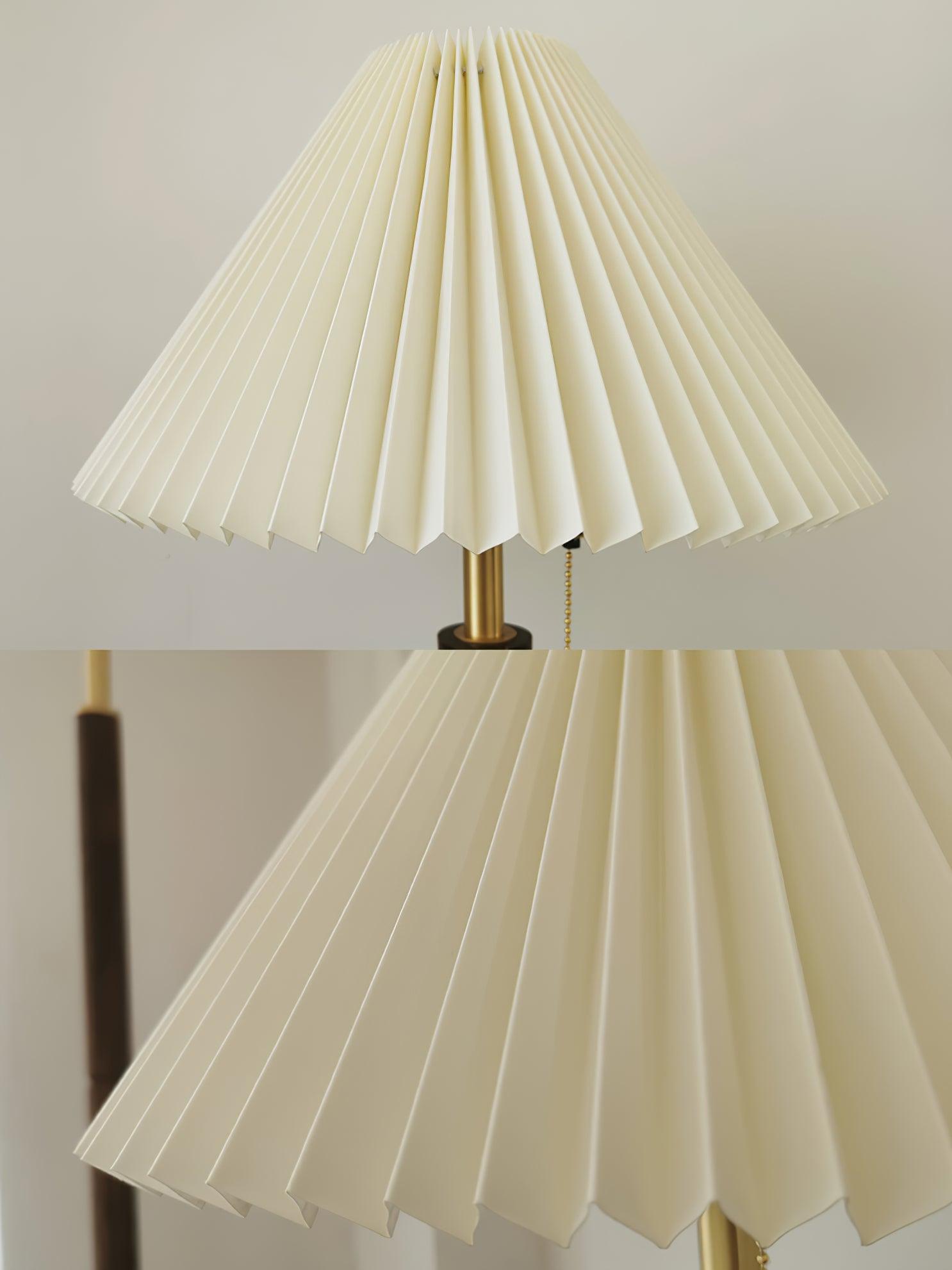 Elegant Cone Pleated Fabric Table Lamp - Modern Home & Office Lighting for Bedroom, Living Room, and Study Desk Decor