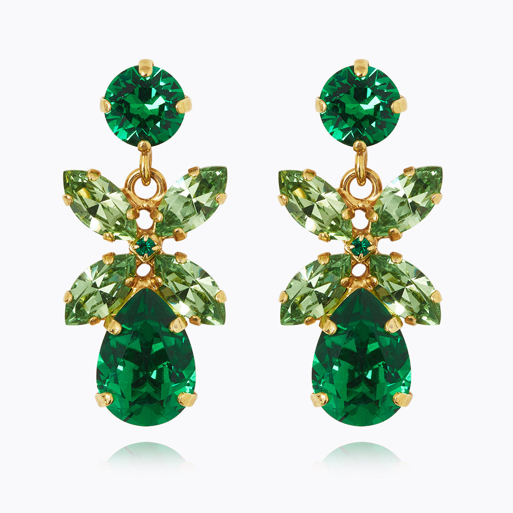 Mini Dione Earrings - Majestic Green Combo | Elegant Stud Earrings for Women | Perfect for Parties, Weddings & Everyday Wear