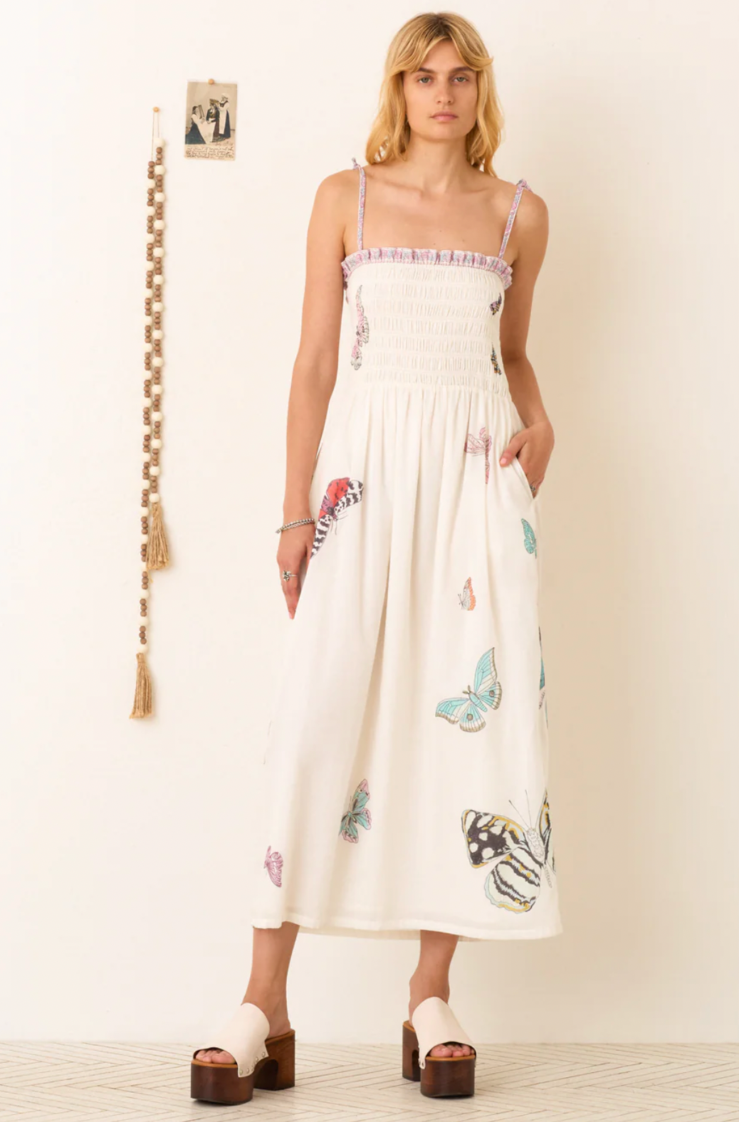 Alix of Bohemia Kaia Butterfly Garden Dress - Floral Print Summer Dress for Women | Perfect for Garden Parties, Weddings & Outdoor Events