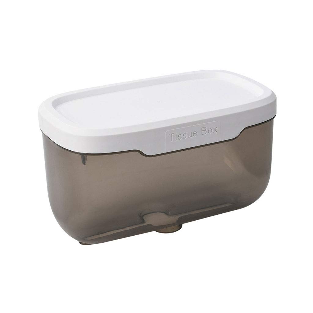 Waterproof Wall-Mounted Transparent Roll Paper Holder - No Drill Bathroom Tissue Storage Box for Toilet Paper, Napkins & Essentials (Ideal for Bathroom, Kitchen & Office Organization) - Color C