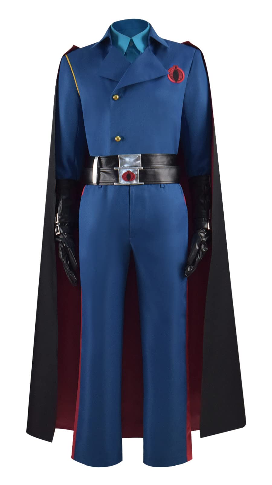 Men's Cobra Commander Costume - Adult Halloween Cosplay Outfit with Shirt & Cloak | G.I. Joe Villain Costume for Conventions, Cosplay Events & Halloween Parties
