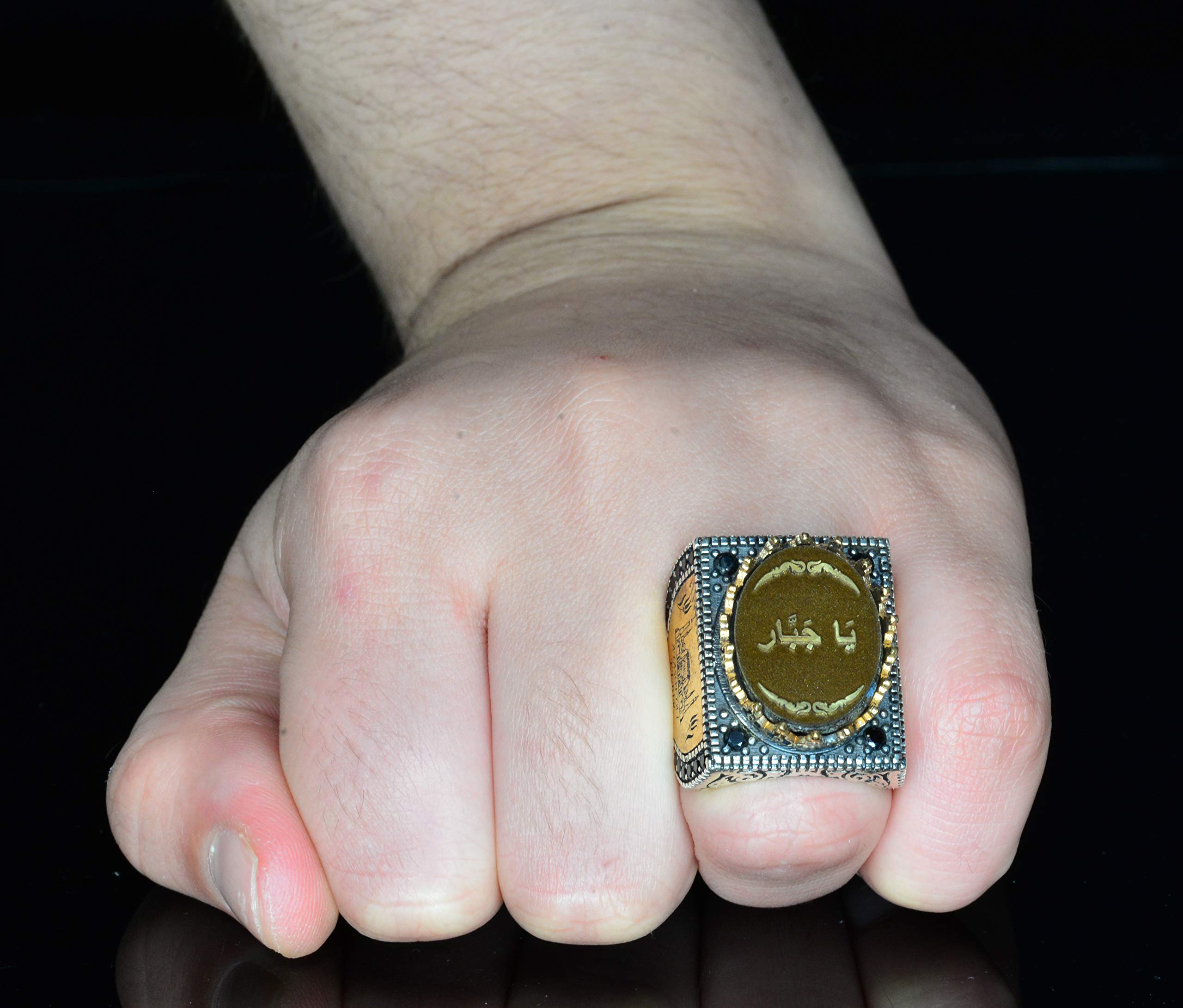 Ya Cabbar Sterling Silver Islamic Ring for Men - Durable & Stylish Muslim Jewelry for Daily Wear & Special Occasions