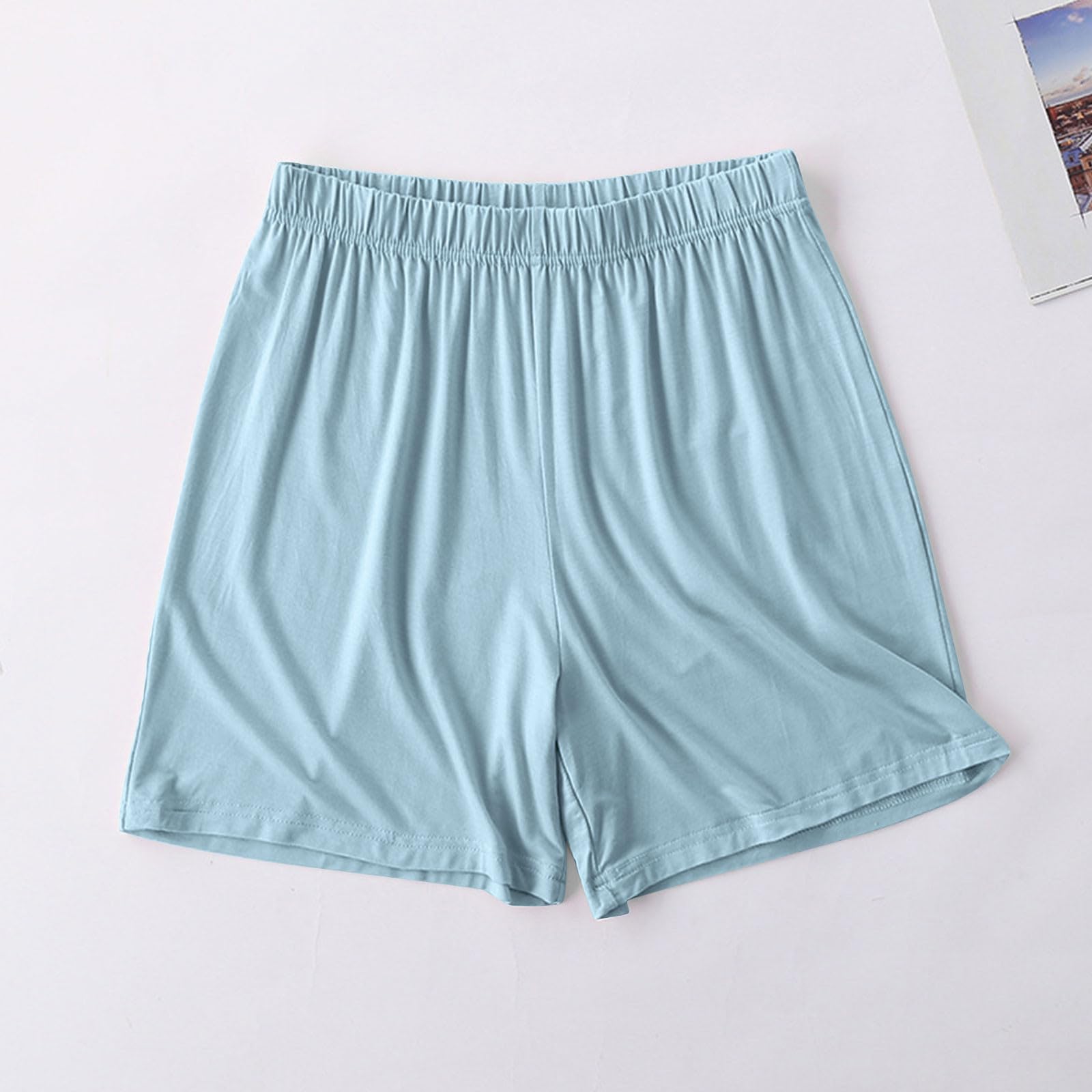 Women's Cotton Pajama Set with Built-in Bra & Shorts for Yoga & Lounge
