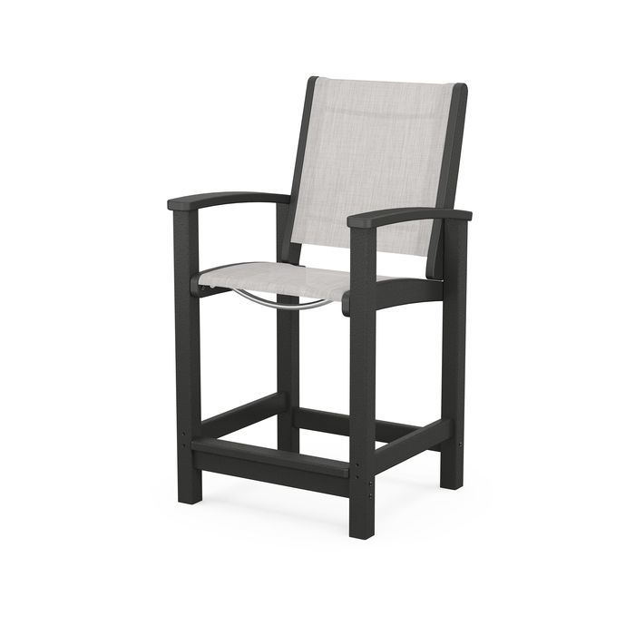 POLYWOOD Coastal Counter Chair - Durable Outdoor Bar Stool for Patio, Deck & Poolside - Weather-Resistant & Low Maintenance