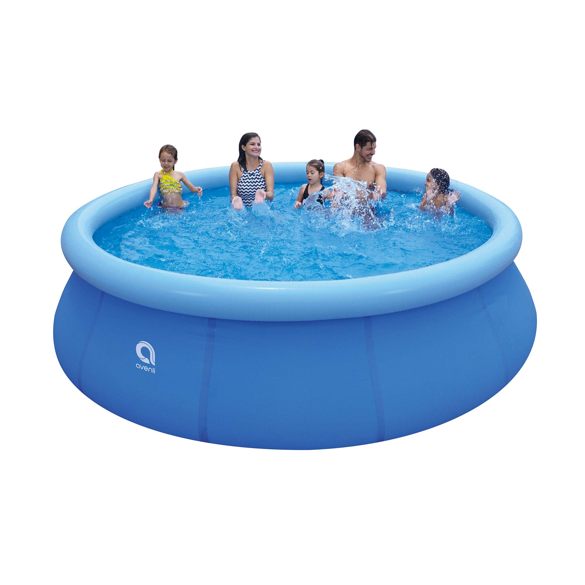 JLeisure Avenli 17808 12ft x 30in Inflatable Kiddie Pool - 2-3 Person Capacity, Quick Setup Above Ground Outdoor Swimming Pool for Kids (2 Pack) - Perfect for Backyard, Summer Fun, and Family Water Play