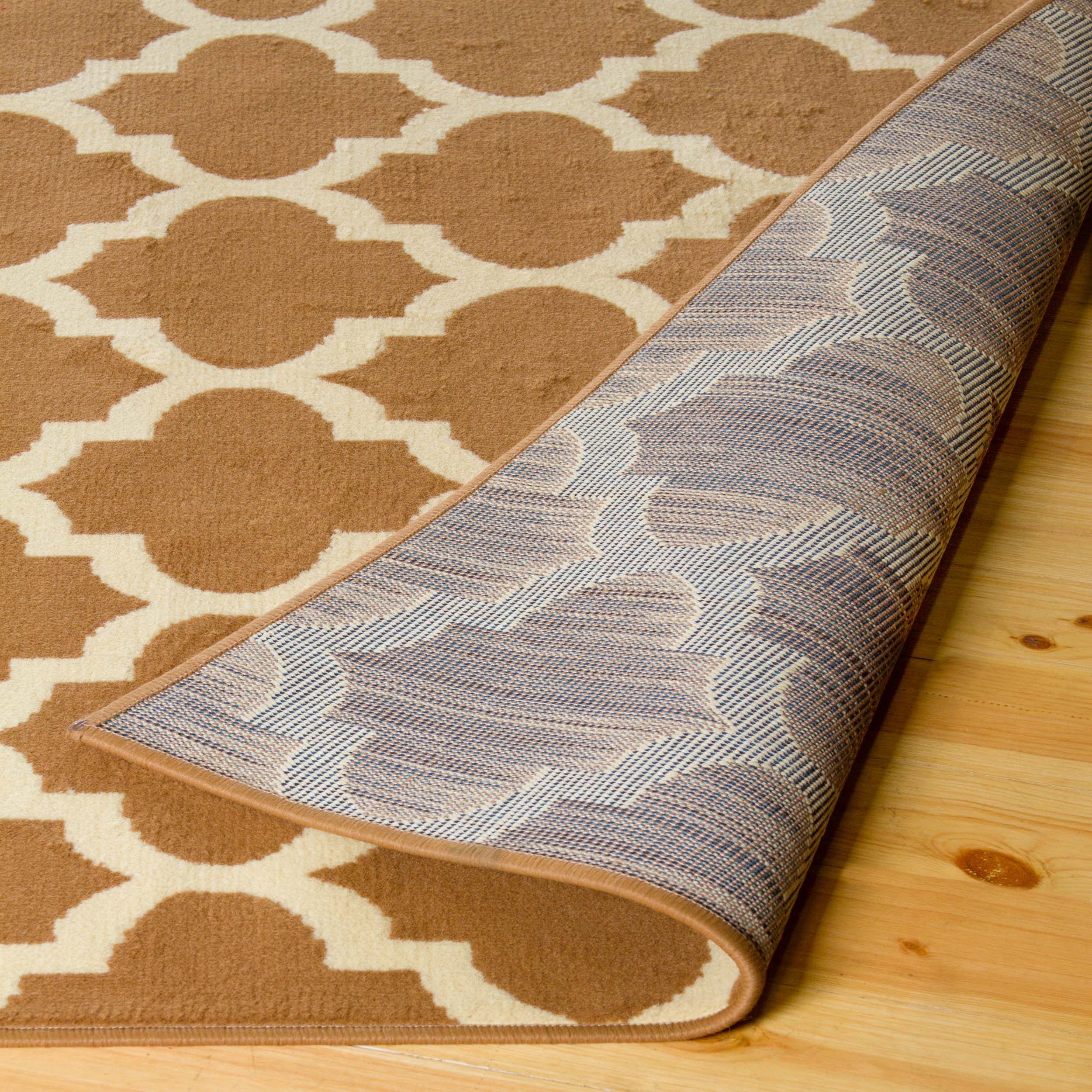 Modern Quatrefoil Geometric Trellis Indoor Area Rug - Non-Slip Soft Living Room Carpet - Perfect for Bedroom, Nursery, Dorm & Home Decor