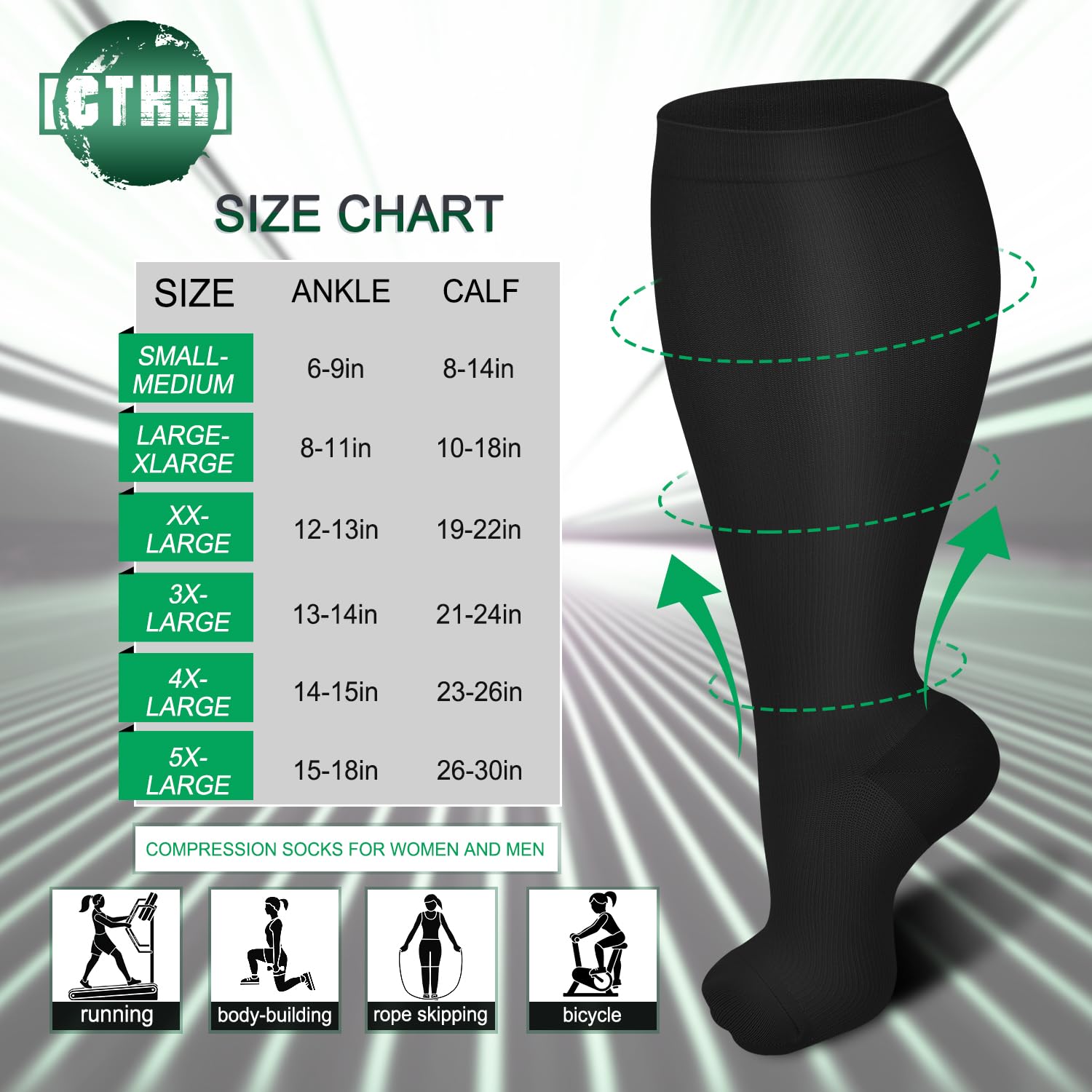 3 Pack Plus Size Compression Socks for Women & Men - Extra Wide Calf Knee High Support Stockings for Improved Circulation & Swelling Relief - Ideal for Travel, Nursing & Varicose Vein Relief