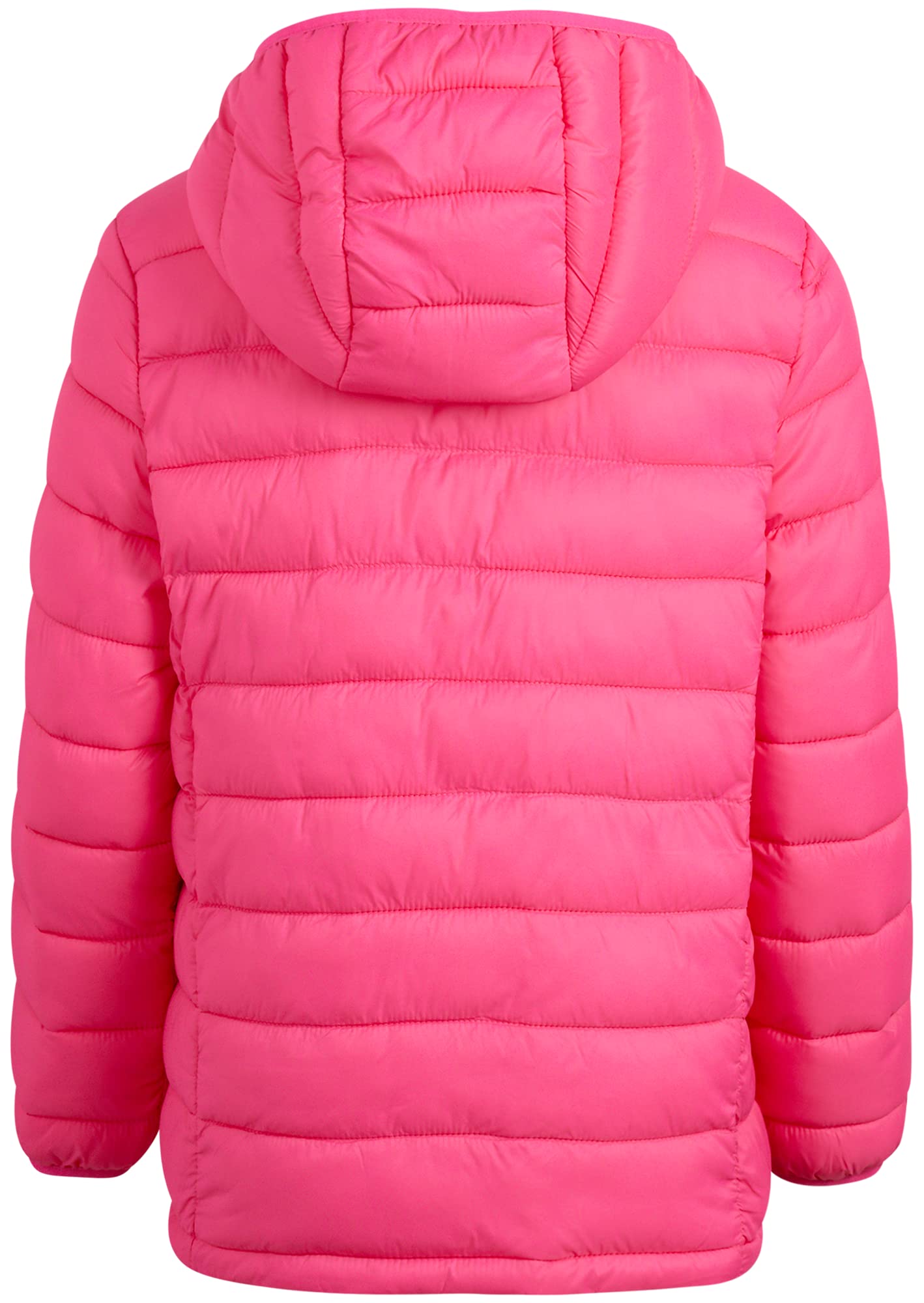 URBAN REPUBLIC Girls' Packable Water-Resistant Bubble Puffer Jacket - Lightweight Windbreaker Coat for School, Outdoor Play & Winter Activities