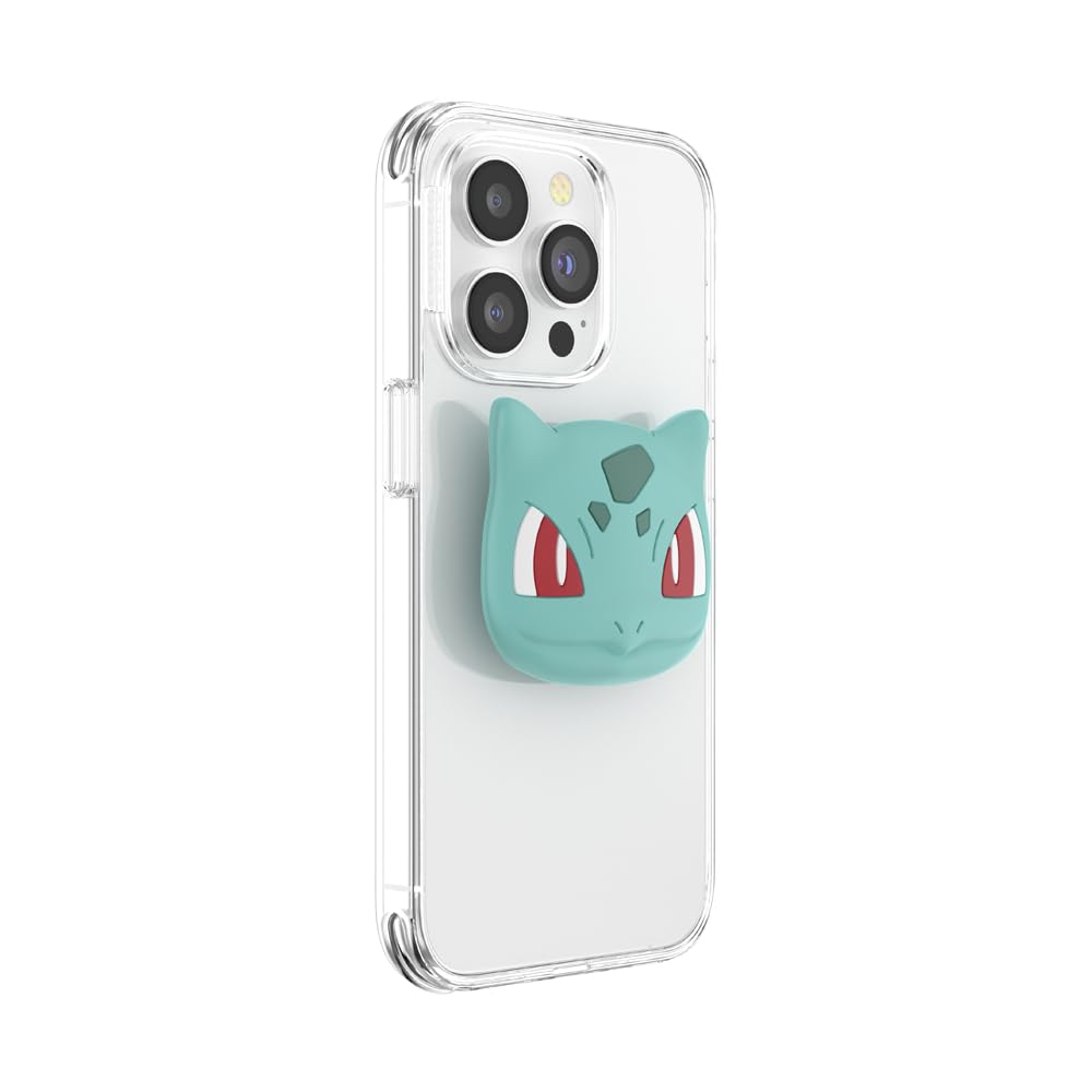 Pokemon PopSockets Phone Grip with Expanding Kickstand - Bulbasaur Face Design for iPhone & Android - Perfect for Gaming, Travel & Selfies