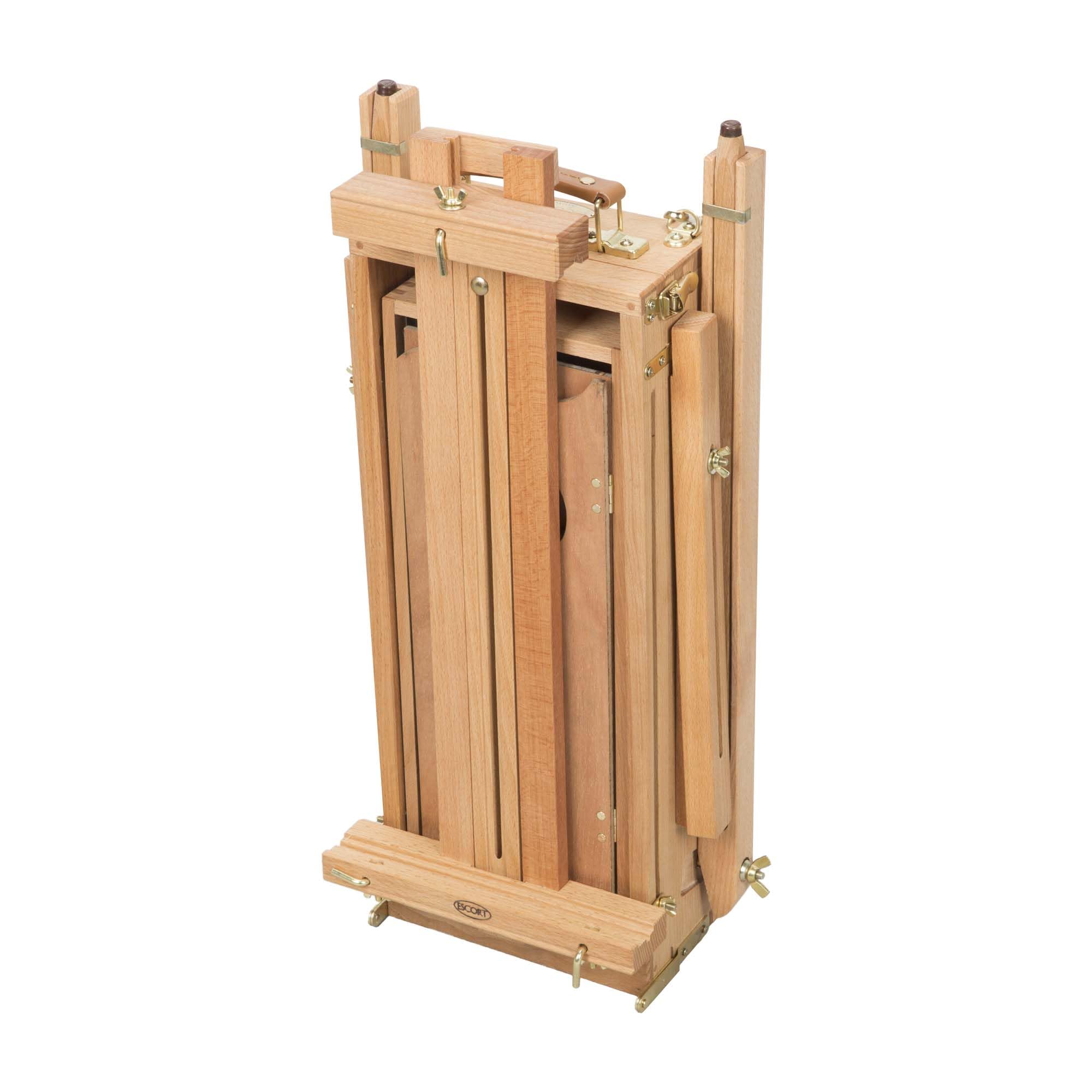 Professional French Art Easel Stand - Half Box Easel for Painting Canvas with Adjustable Height & Shoulder Strap | Perfect for Studio, Outdoor Sketching & Art Classes | Jullian Escort Artist Easel