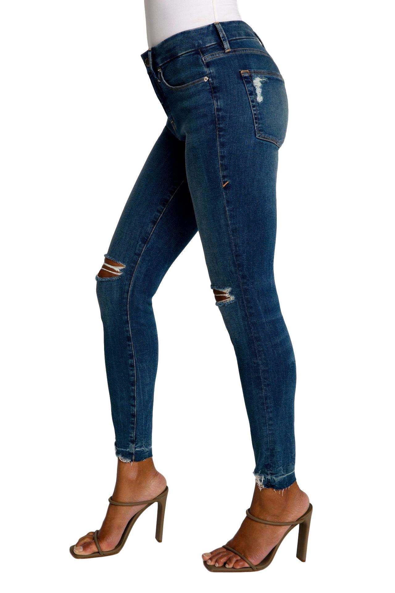 Good American Women's Skinny Jeans - High Waist Stretch Denim Pants for Slim Fit & Comfort | Perfect for Casual Wear, Office Outfits & Night Out