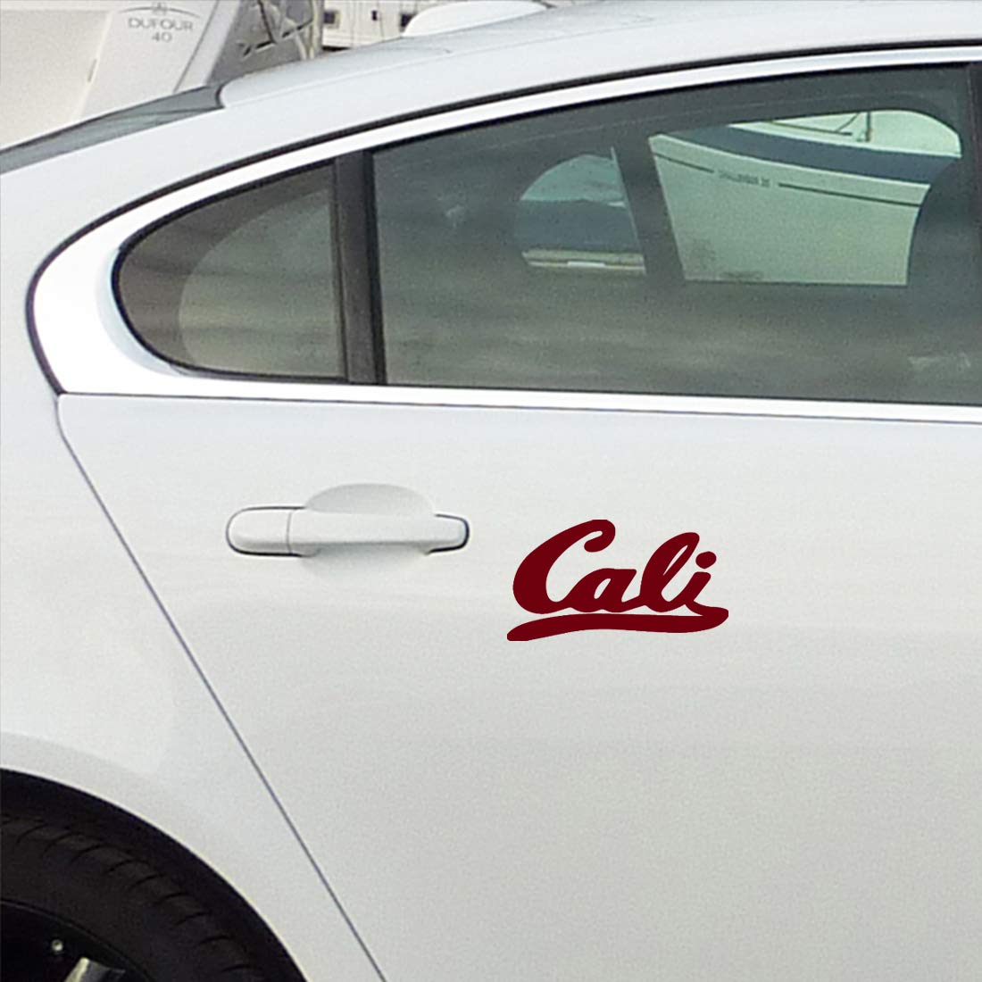 Premium Waterproof Vinyl Decal Stickers (Set of 2) - California Republic Burgundy Design for Laptop, Phone, Helmet, Car, Mug & Wall Decor | Durable Adhesive for Indoor & Outdoor Use