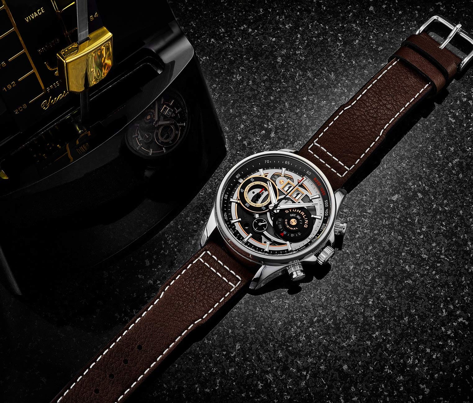 Ace Aviator Chronograph & Tachymeter 923 Quartz 45mm Men's Watch - Stylish Pilot Watch for Aviation Enthusiasts & Everyday Wear