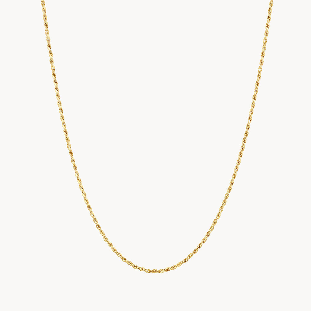 14K Gold Rope Chain Necklace for Women - Elegant Layered Necklace Jewelry for Everyday Wear & Special Occasions