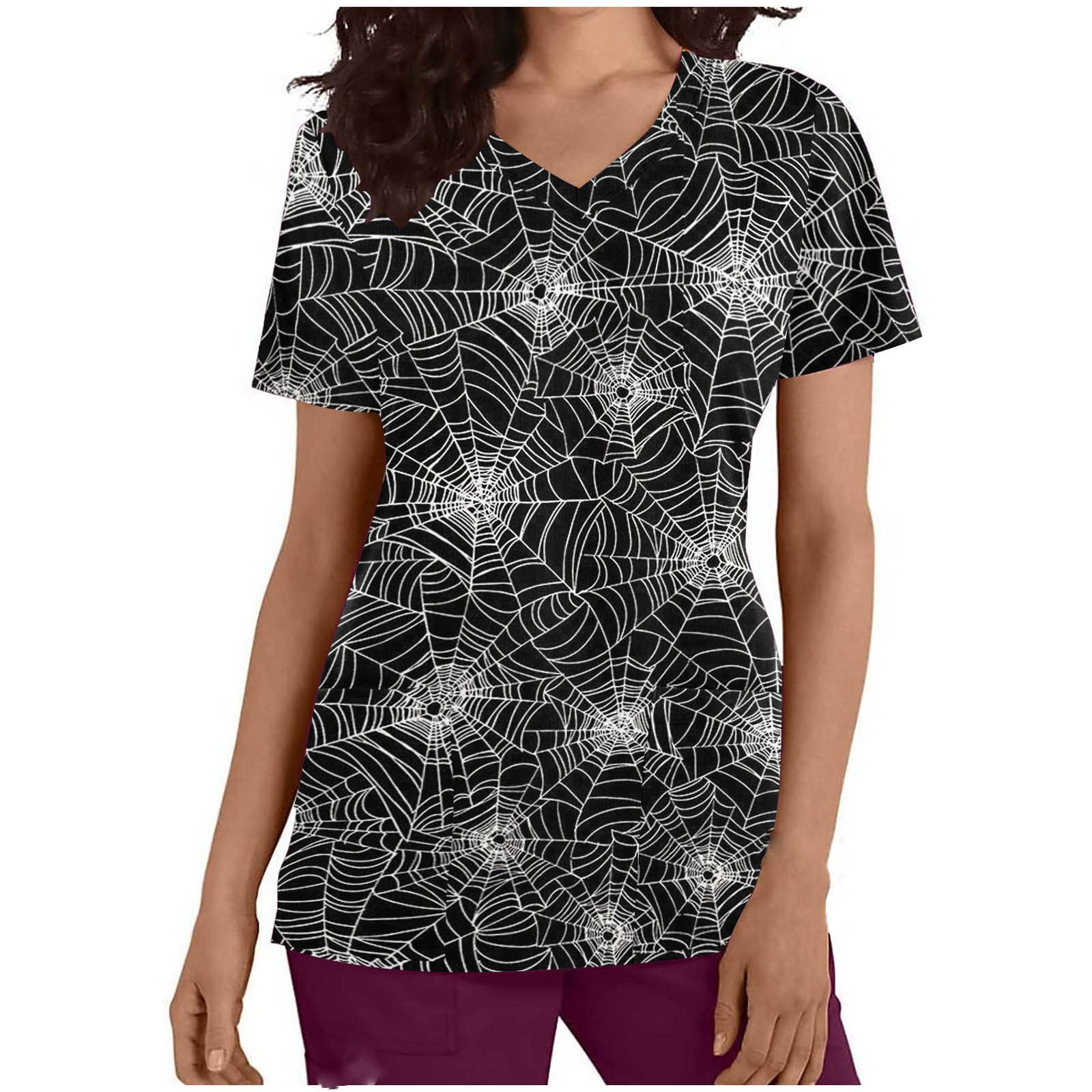 Women's Casual Short Sleeve Tunic Tops for Leggings - Comfortable Loose Fit Blouse for Everyday Wear, Work & Yoga