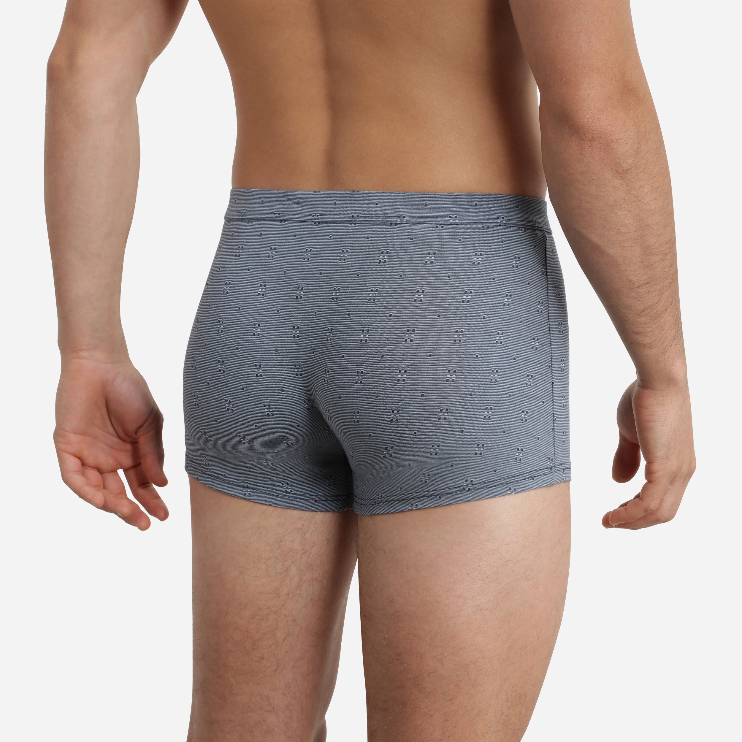 Men's Classic Blue Boxer Briefs - 100% Cotton Modal Blend Underwear for Comfort & Breathability | Perfect for Everyday Wear, Gym & Travel
