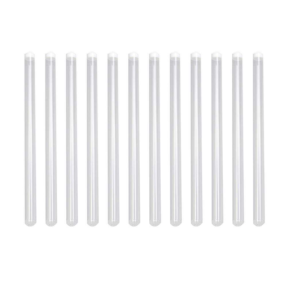 30pcs Clear Plastic Sewing Needle Case with Cap - 25 x 1cm Embroidery Needle Holder & Storage Tube for Organizing Needles - Perfect for Sewing Kits, Quilting, and Craft Projects